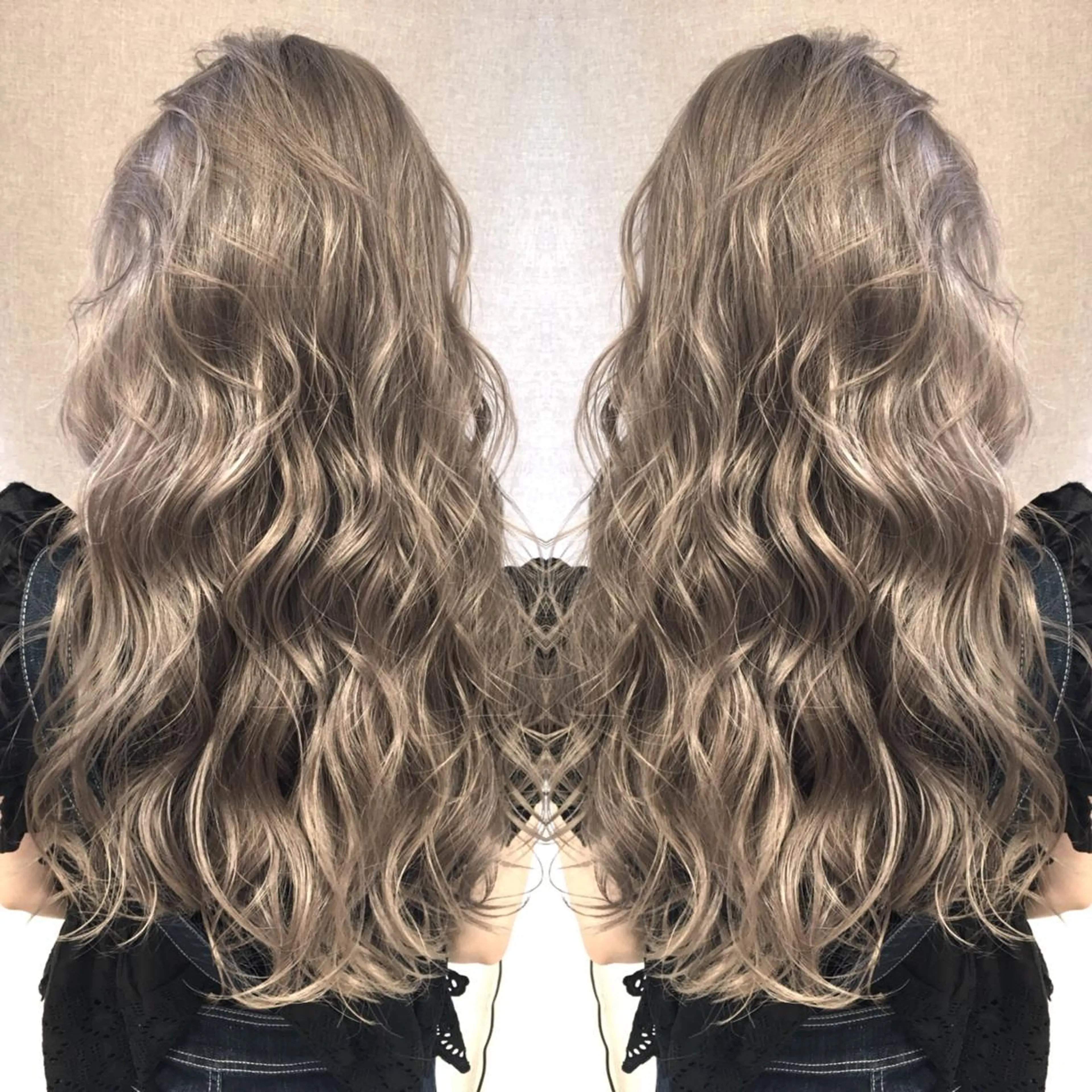 ロング カラー ネイル マツエク・マツパ ベージュカラー 外国人風カラー ヘアカラー トリートメント 井上 一平のヘアスタイル