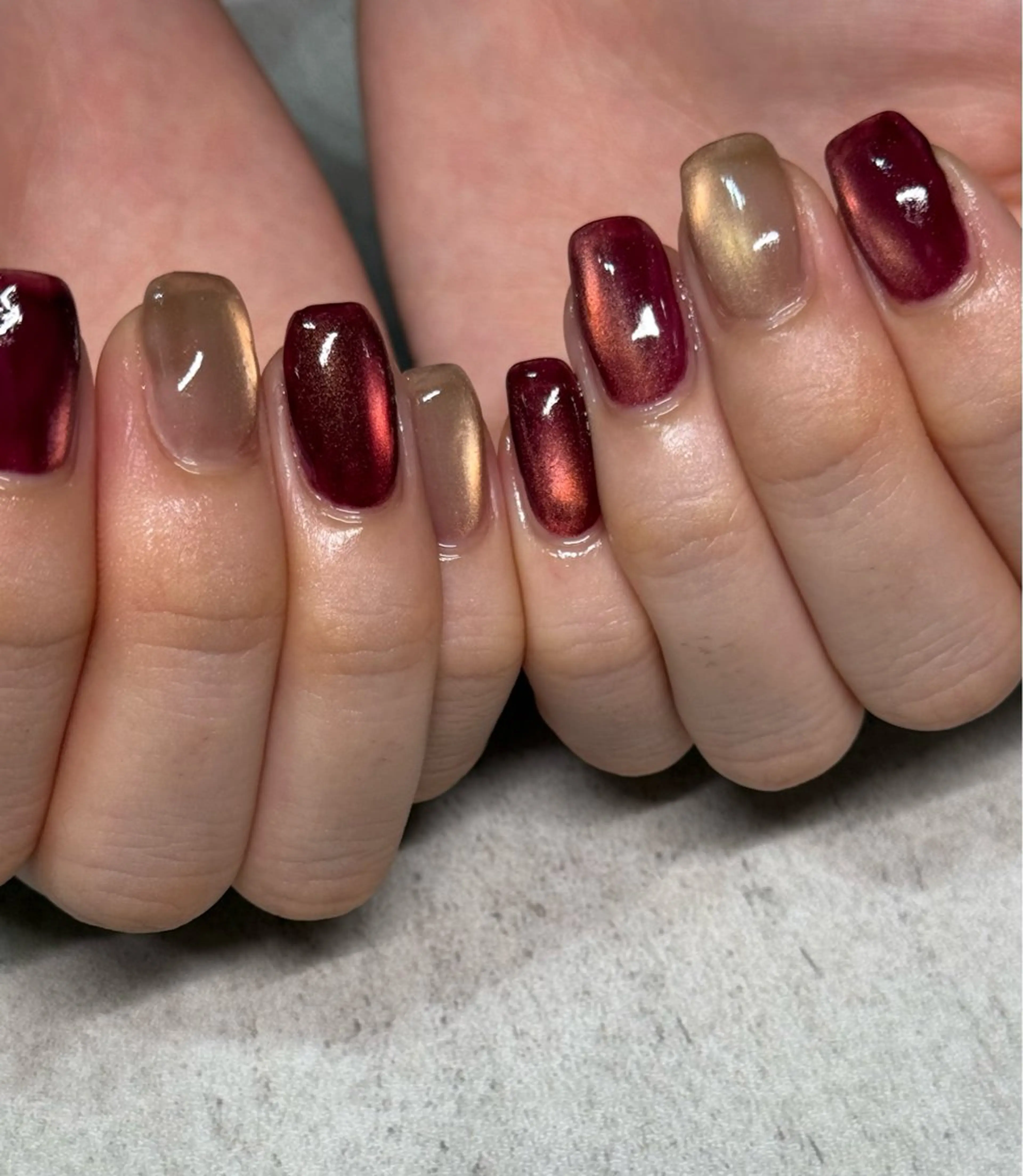 ネイル ボルドー ハンドネイル Bell Nailのネイルデザイン