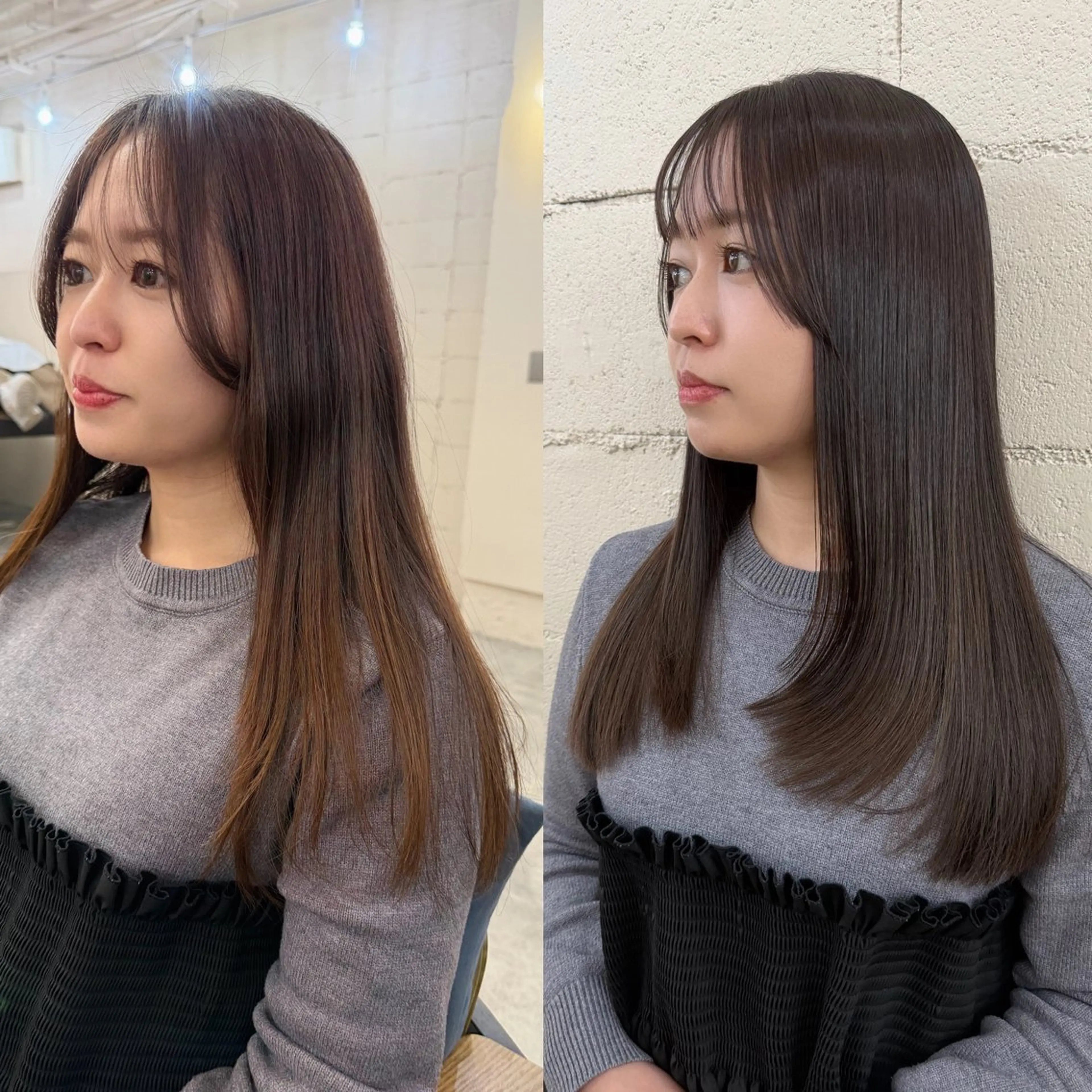 ロング カット 縮毛矯正 トリートメント 透明感カラー/顔周り 臼井逸美のその他イメージ