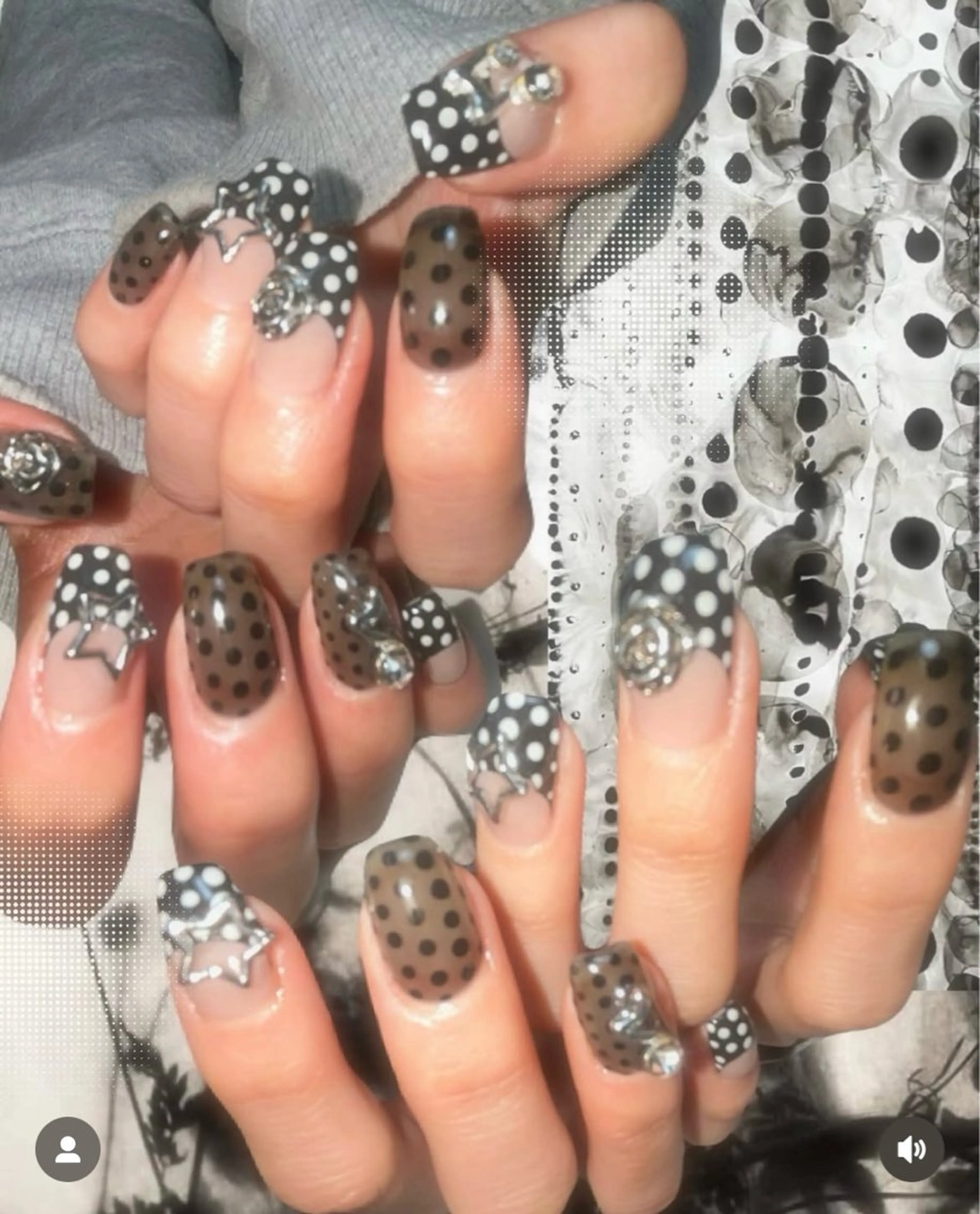 ネイル ハンドネイル フットネイル kana/モード ・グランジ໒꒱のネイルデザイン