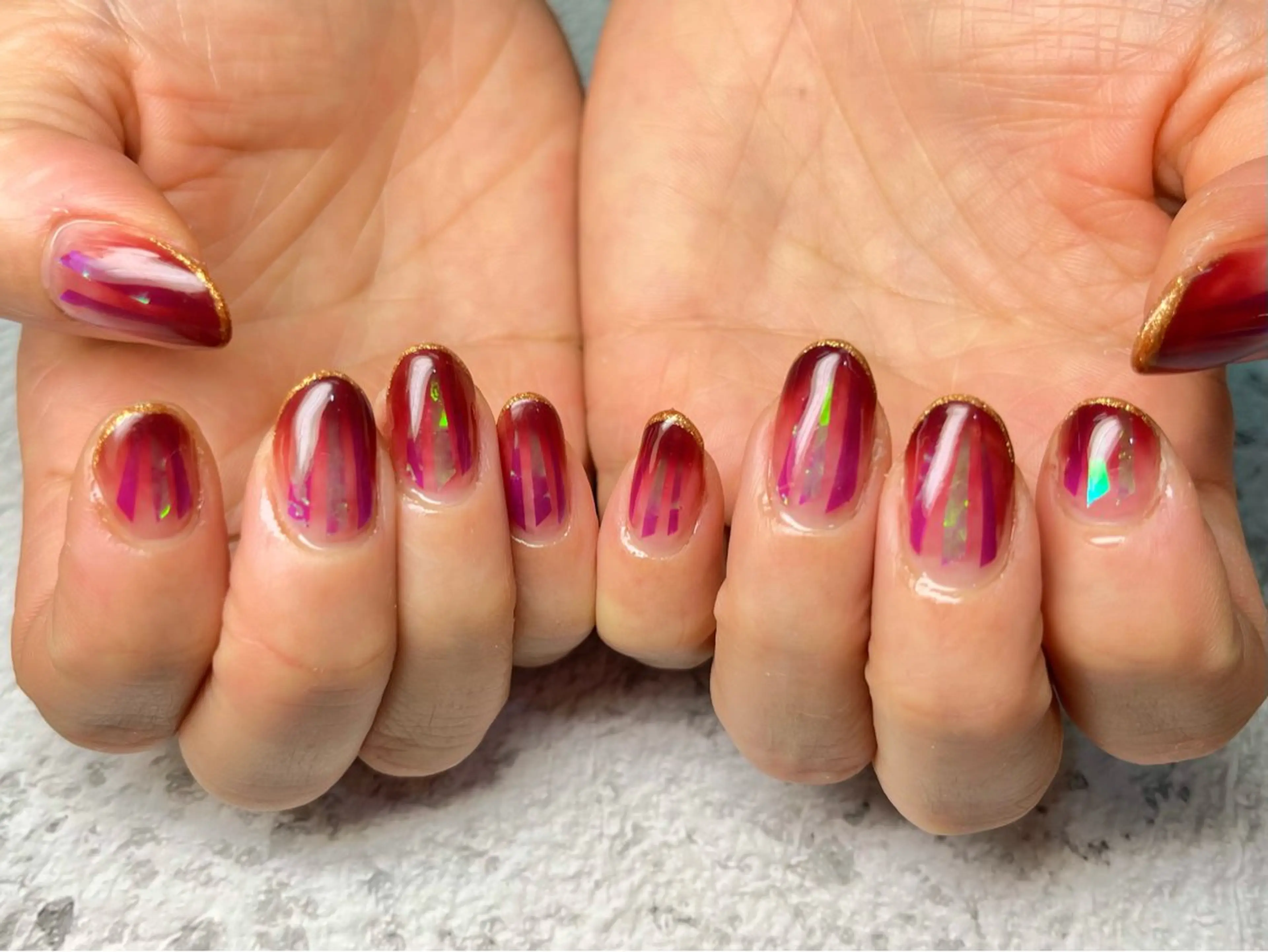 ネイル ハンドネイル Queen nail 北堀江 ASUKAのネイルデザイン