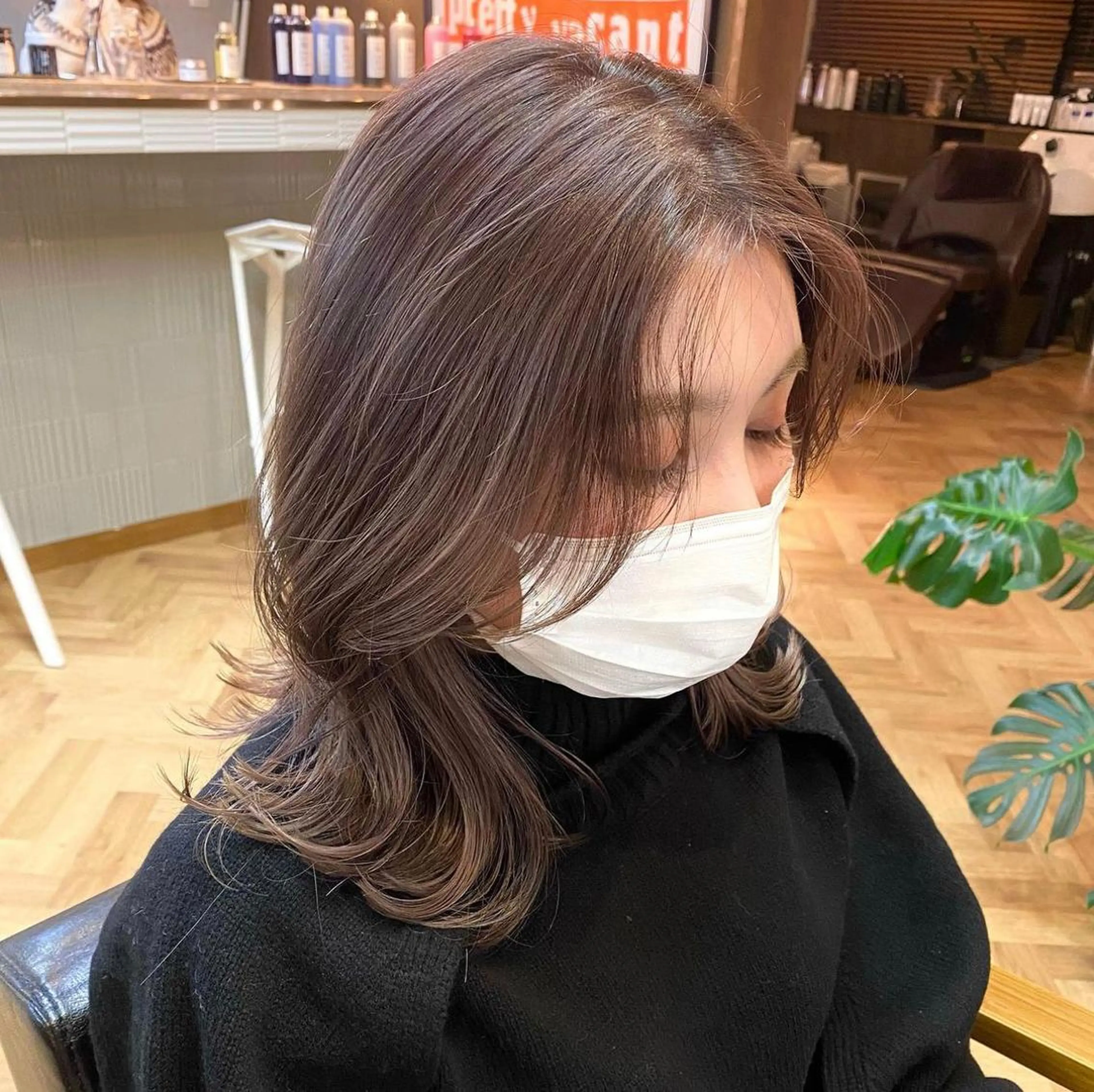 ミディアム カラー パーマ ヘアアレンジ メンズ キッズ ネイル マツエク・マツパ アイブロウ くびれヘア カット ヘアカラー EMANON梅田店所属・前川 朋香のヘアスタイル