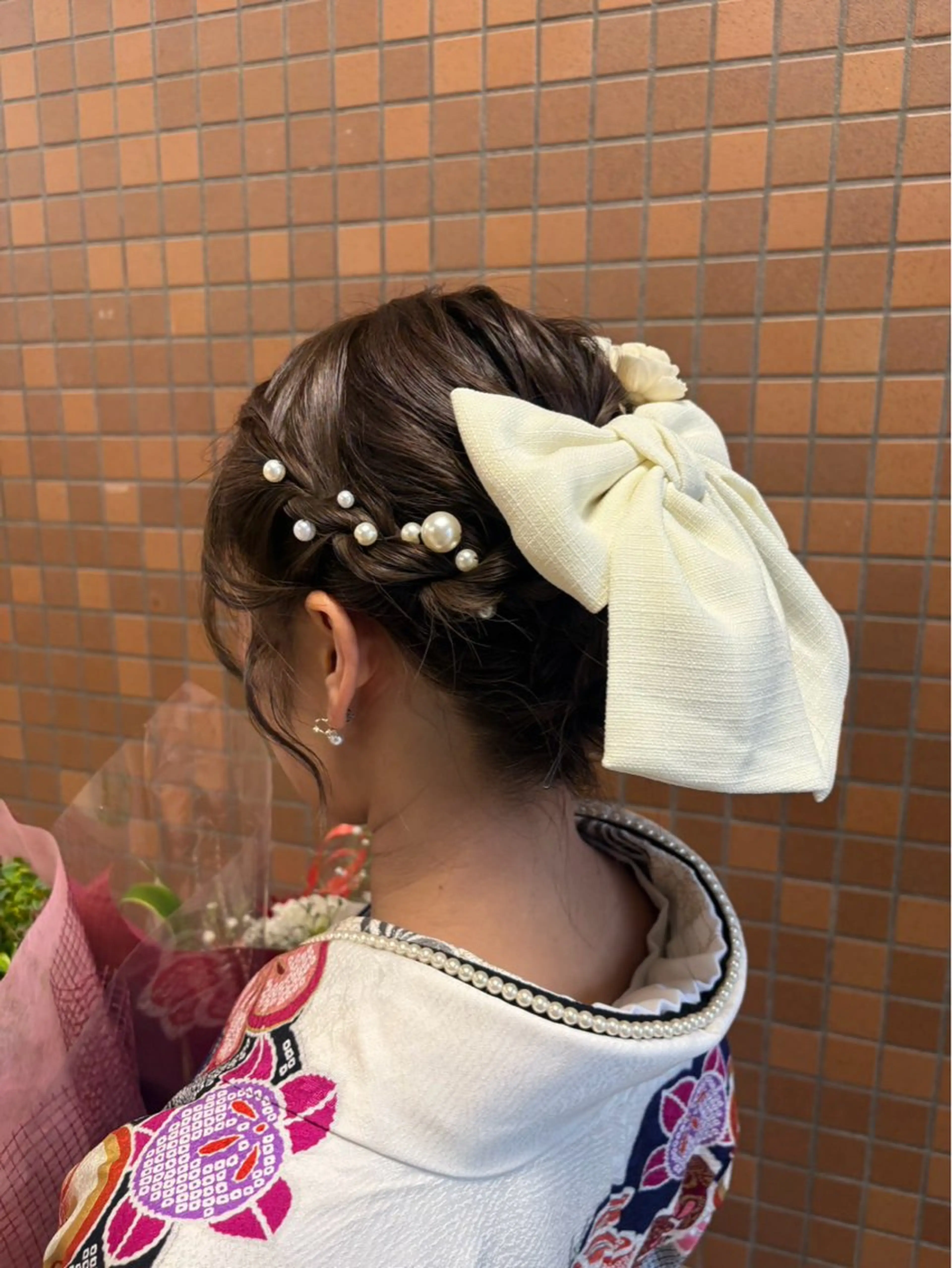 ミディアム 卒業式のヘアスタイル ヘアセット Karin trスタイリスト🥀のヘアスタイル