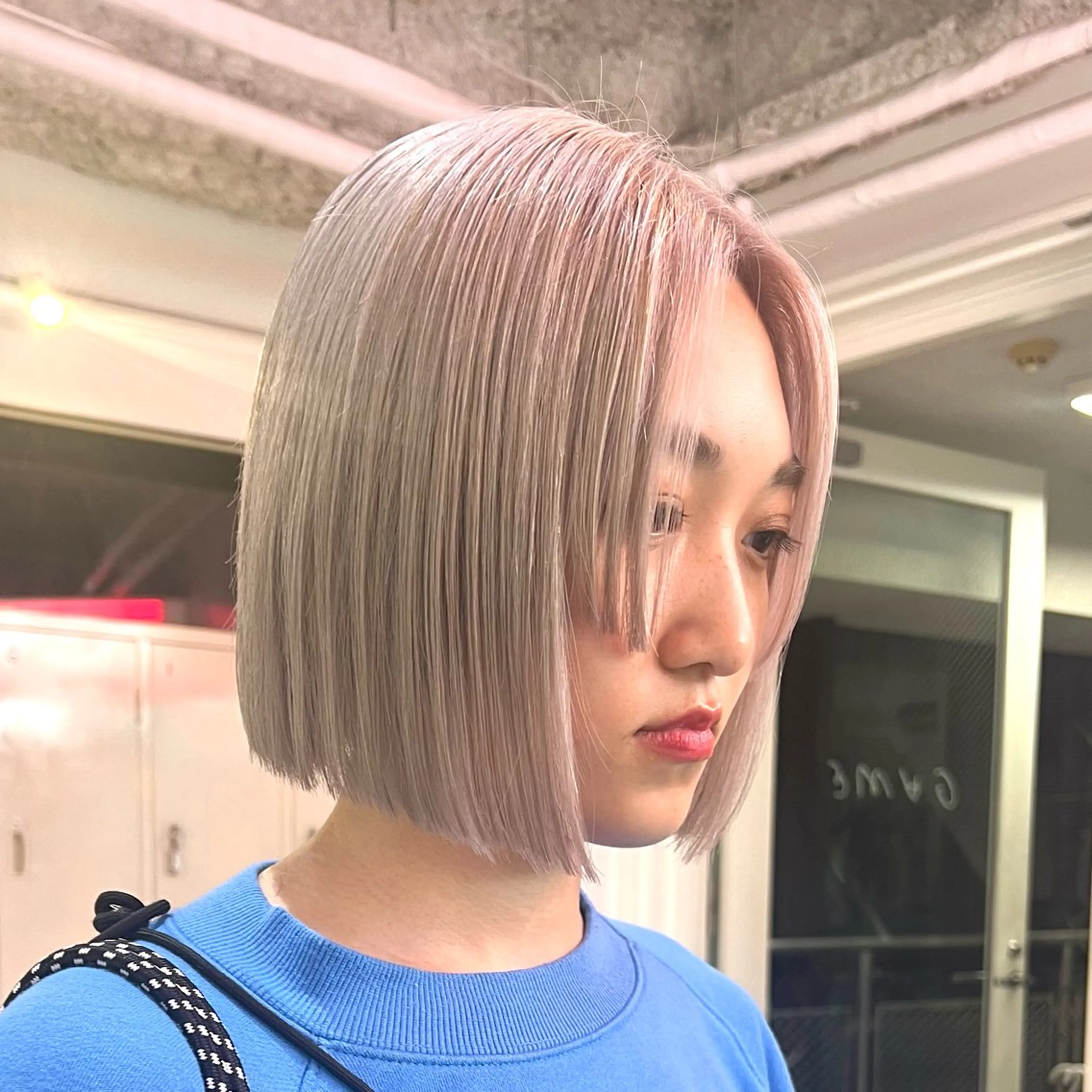 カラー パーマ ヘアアレンジ キッズ 🧨ブリーチー×ボブ レイヤー💎じゅえるのヘアスタイル