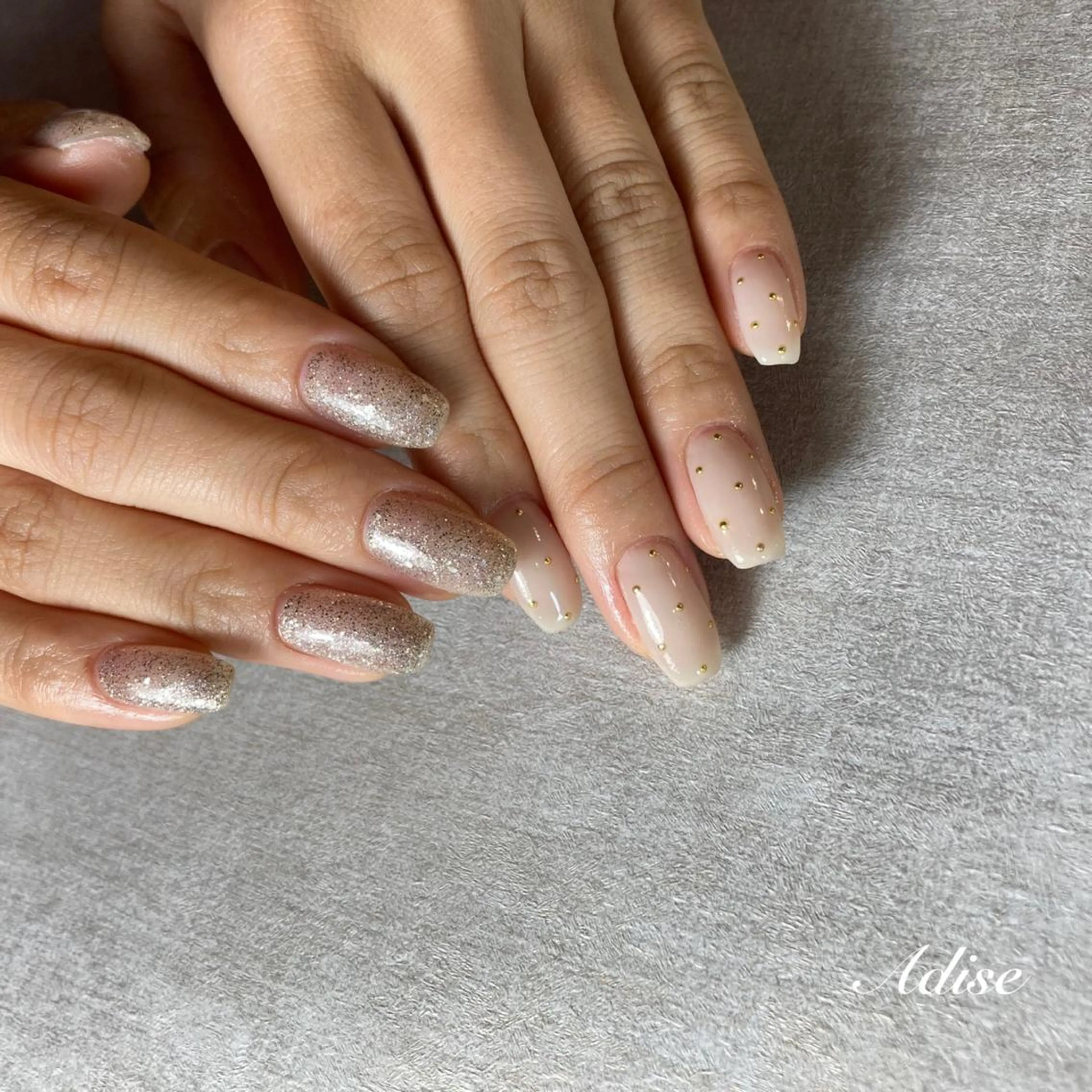 ネイル フレンチネイル グラデーション ニュアンスネイル オフィスネイル 第一印象専門サロン ADISEのエステ・リラクイメージ