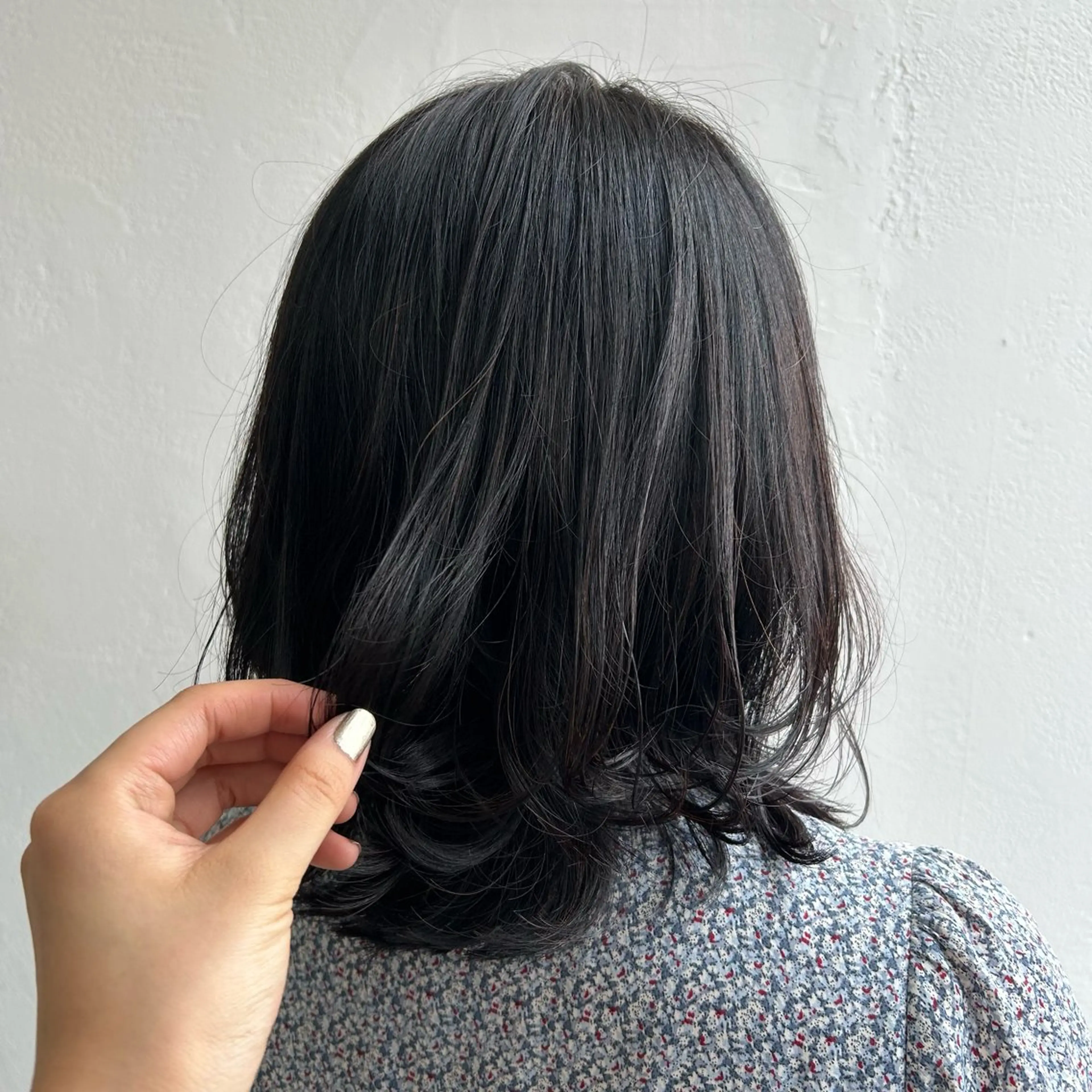 ミディアム カラー 飯田 優花/カットモデルのヘアスタイル