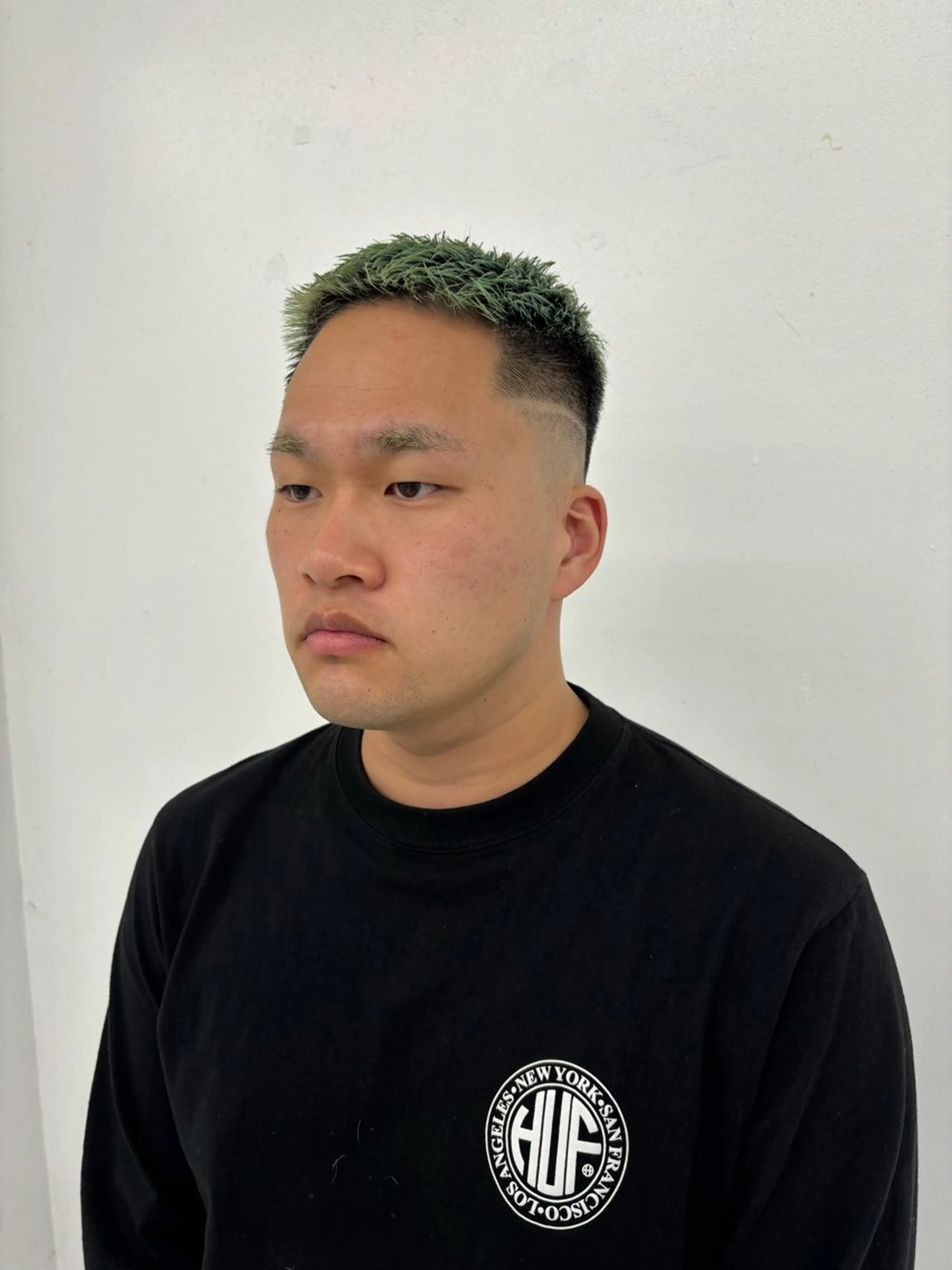 メンズ カット スパイキーパーマ 柏NO1 藤本葉のヘアスタイル