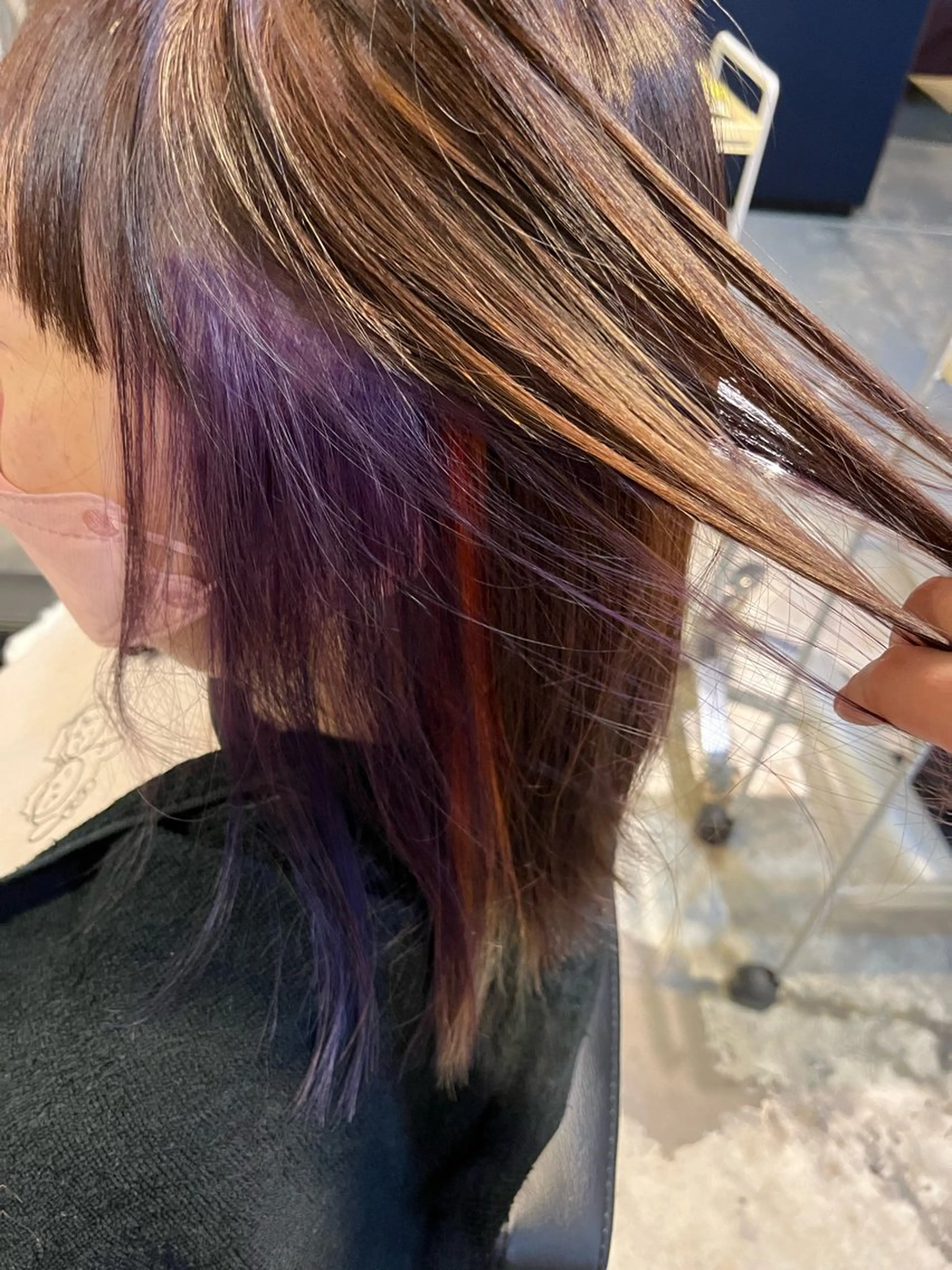 ミディアム ヘアカラー 松倉 沙奈のヘアスタイル