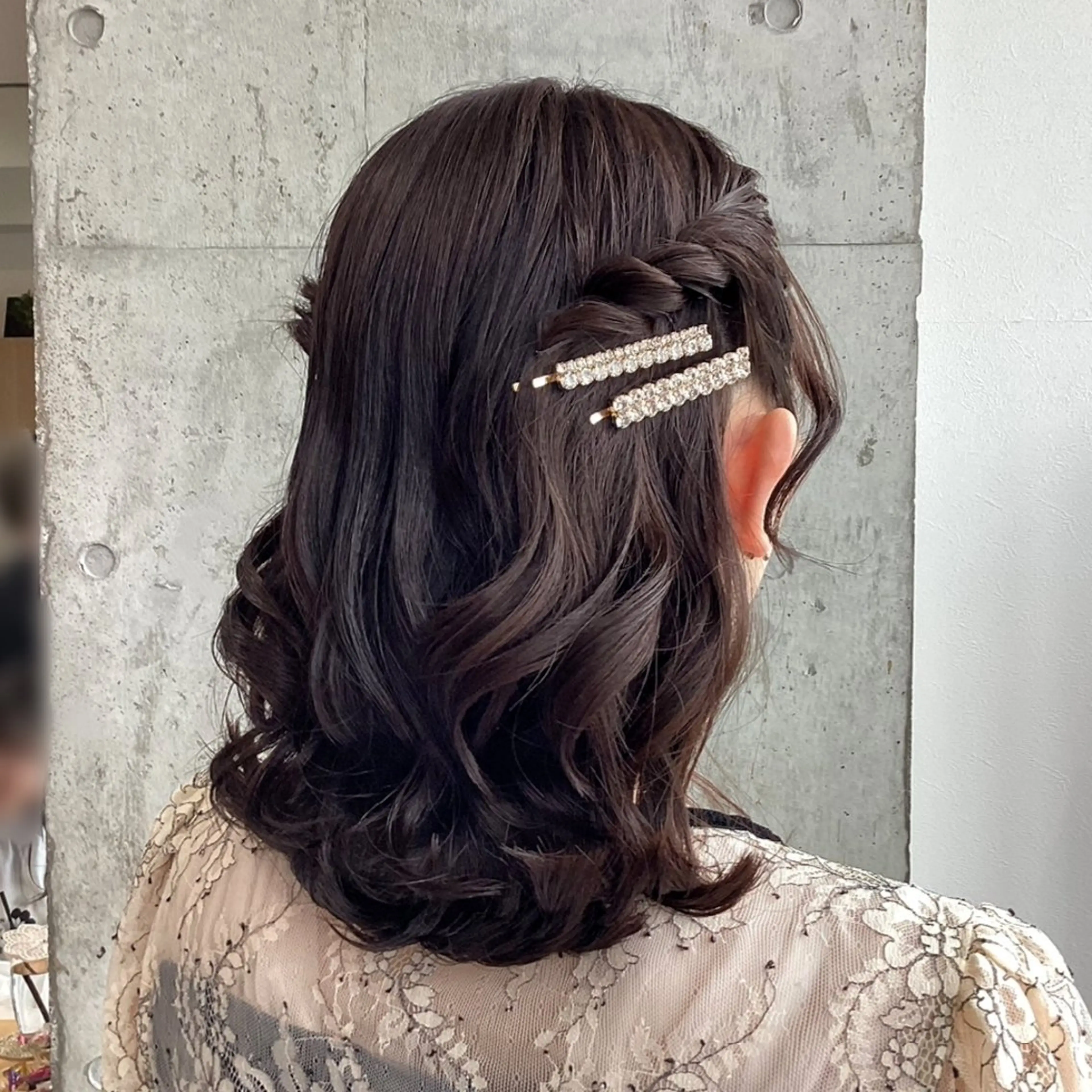 ミディアム ヘアアレンジ ヘアセット ヘアアレンジ/柔らか 艶カラー/AKARIのヘアスタイル