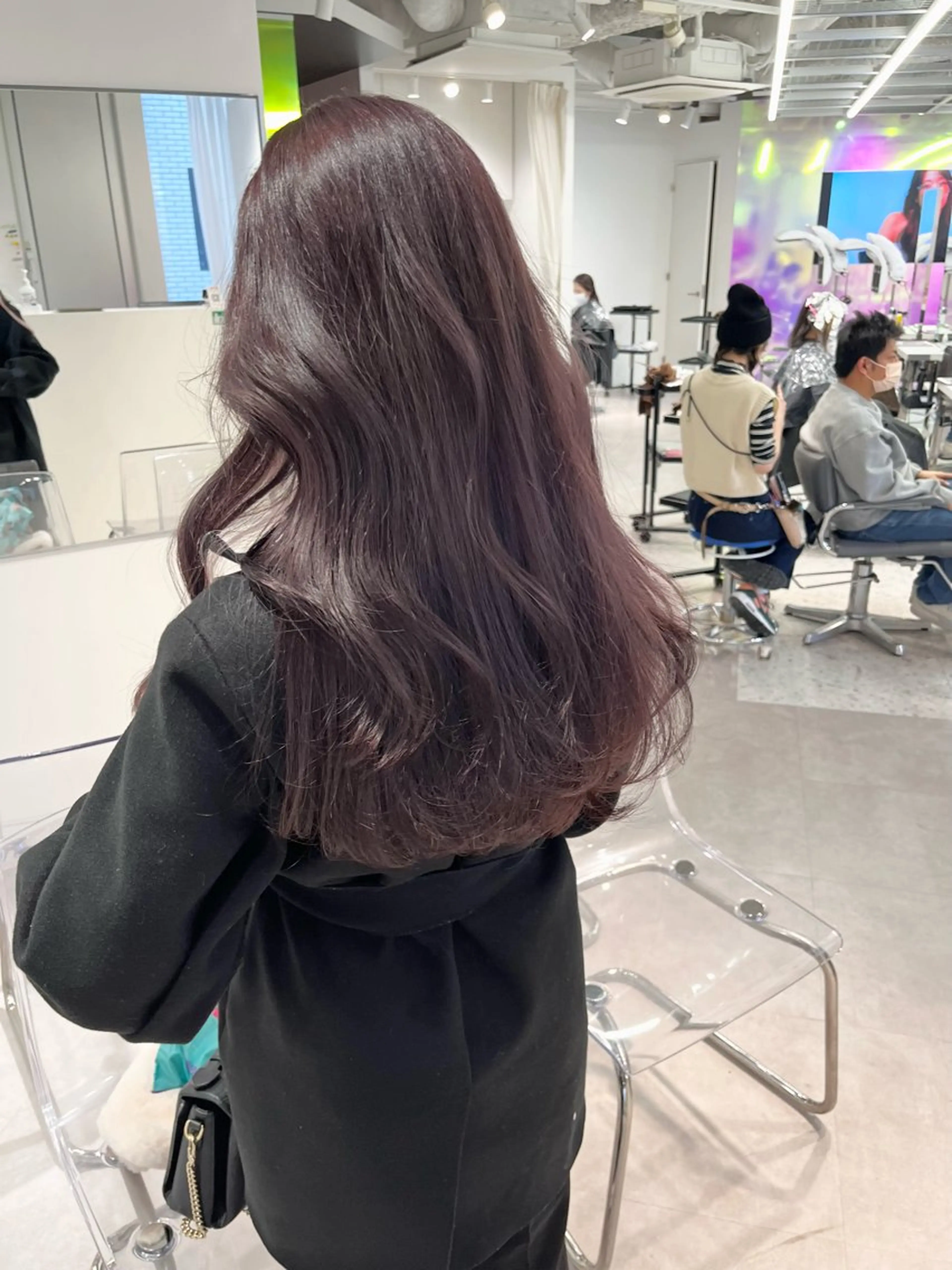 ロング カラー ヘアカラー トリートメント 韓国ハッシュカット/ 新宿/髪質改善/岡崎のヘアスタイル