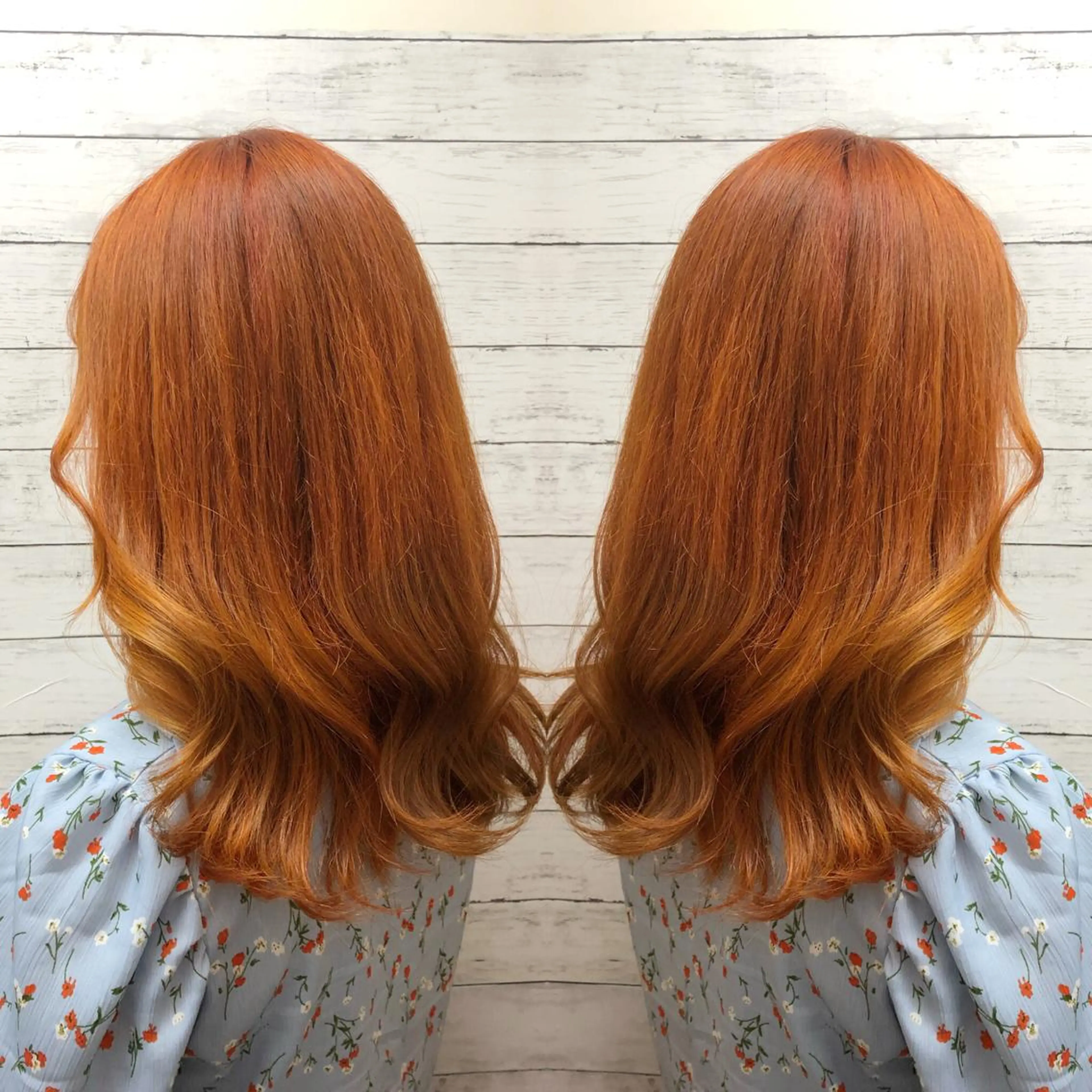 セミロング カラー ブリーチ ヘアカラー トリートメント ヘアセット 韓国ヘア🤍髪質改善 🇰🇷AKANEのヘアスタイル