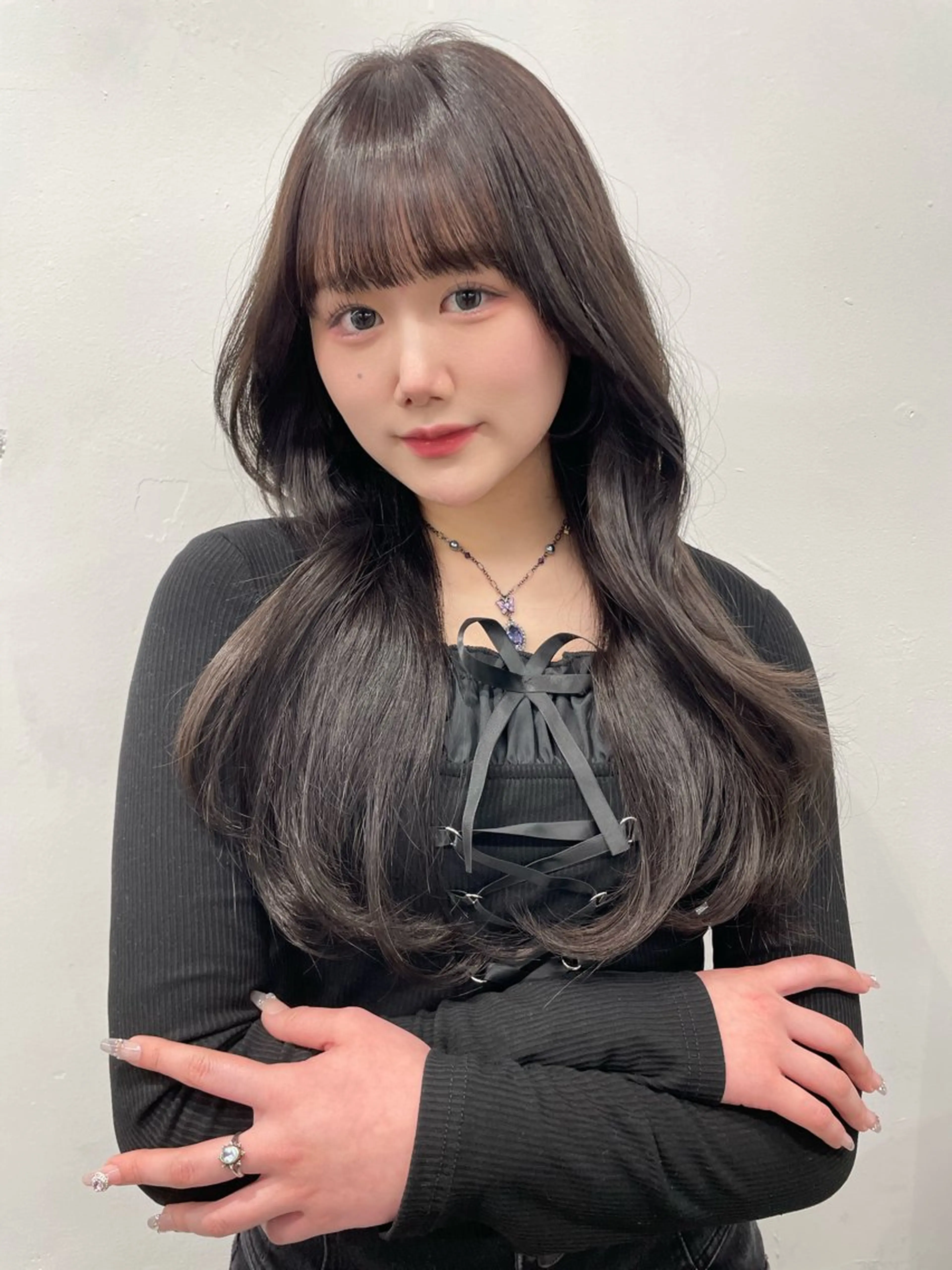 ロング カラー レイヤーカット/ 縮毛矯正/ミサキ💐のヘアスタイル