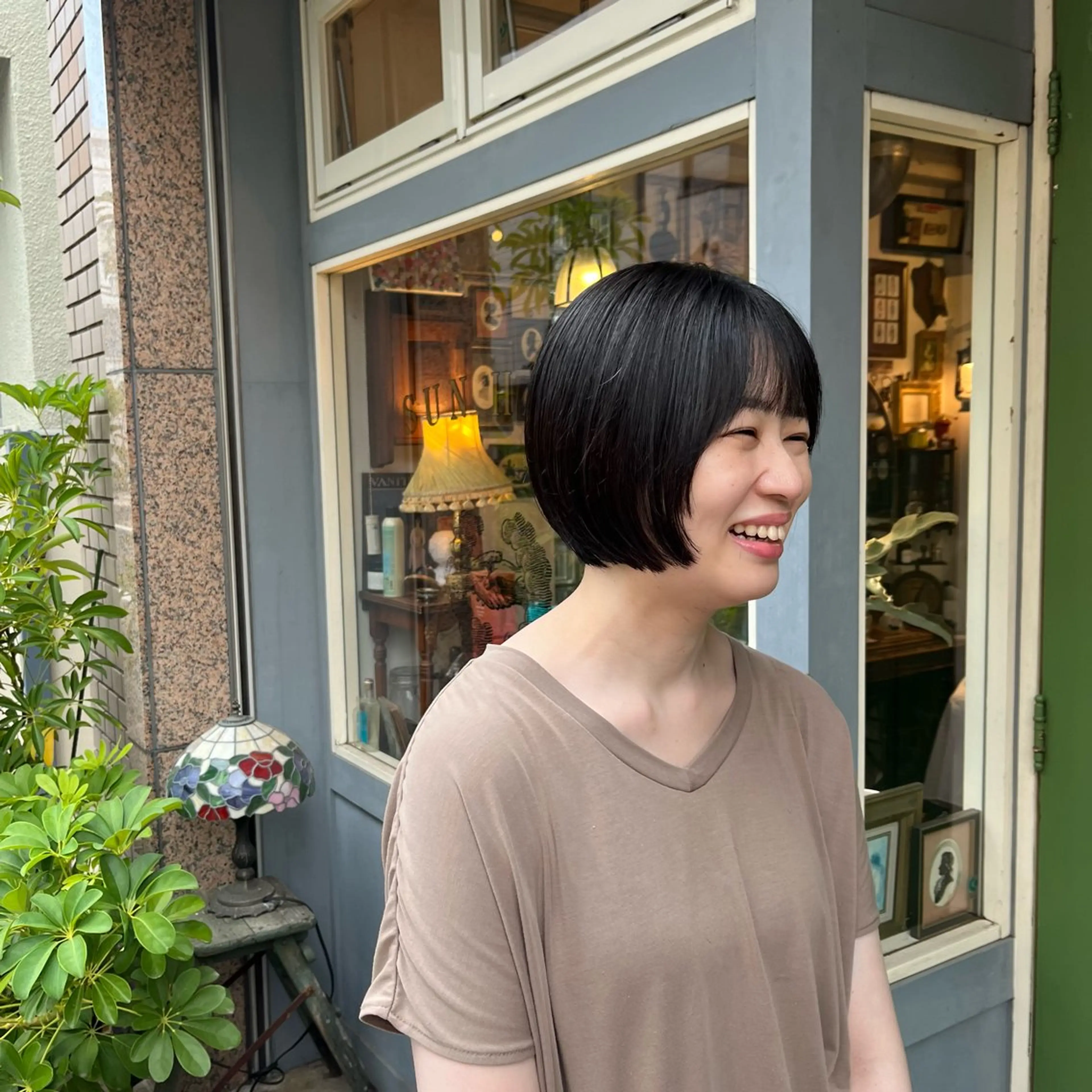 ショート ボブ カット ヘッドスパ 抜け感ショート パーマ/緒方椋のヘアスタイル