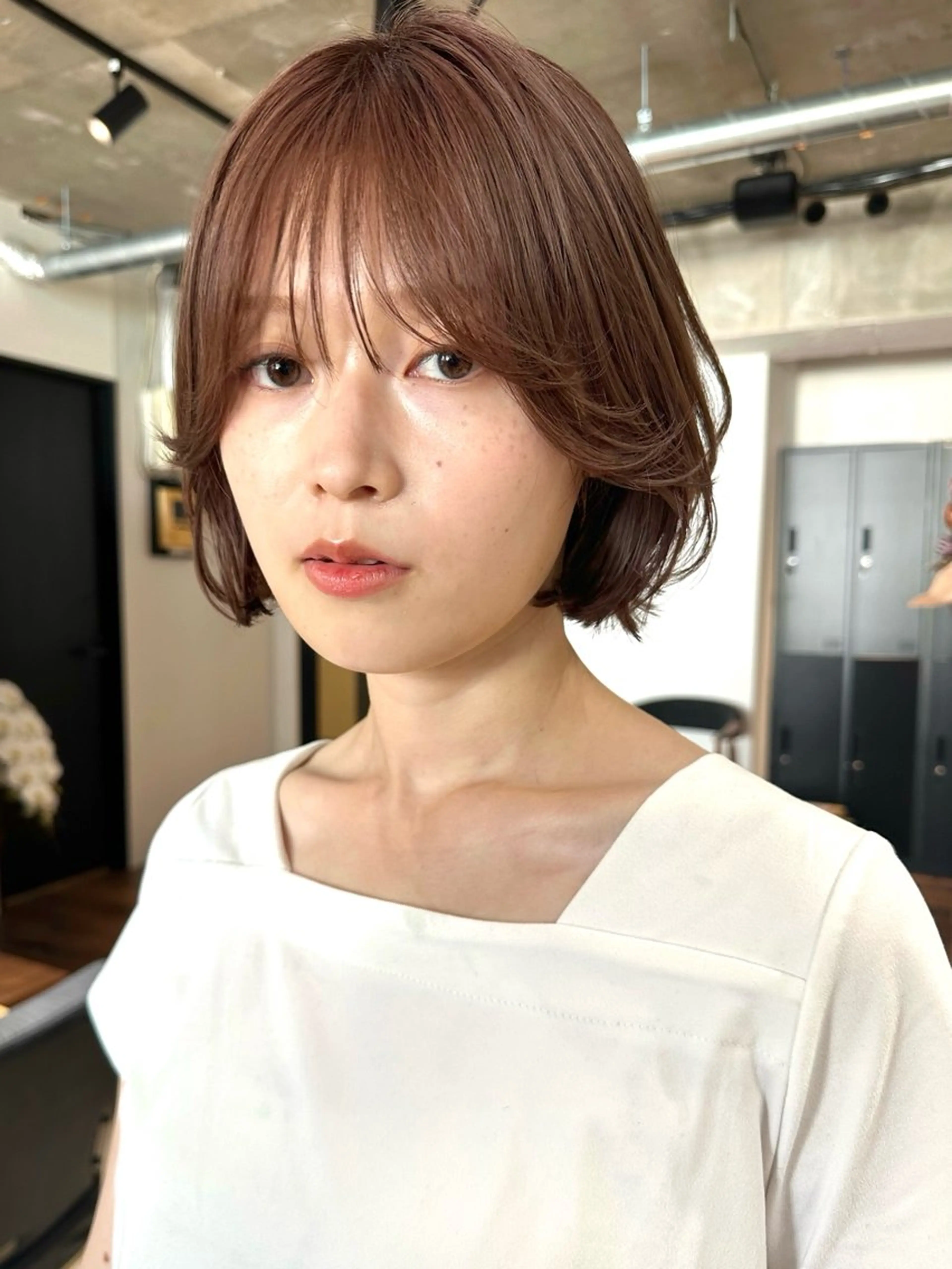ショート カラー パーマ カット ヘアカラー ヘッドスパ 🫧小顔×似合わせ× 透明感カラー🫧のヘアスタイル