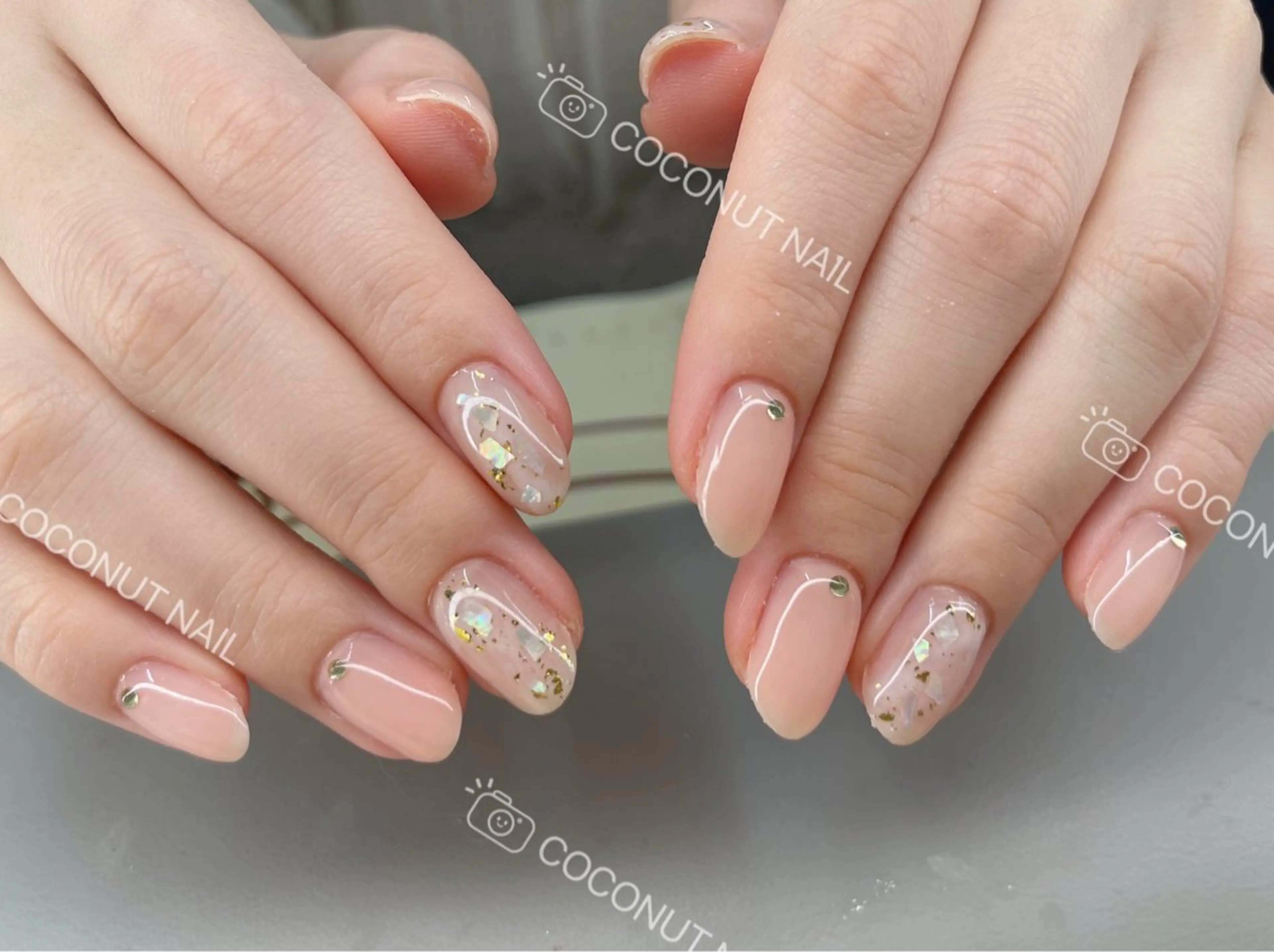 ネイル ハンドネイル 神田 ココナッツのネイルデザイン
