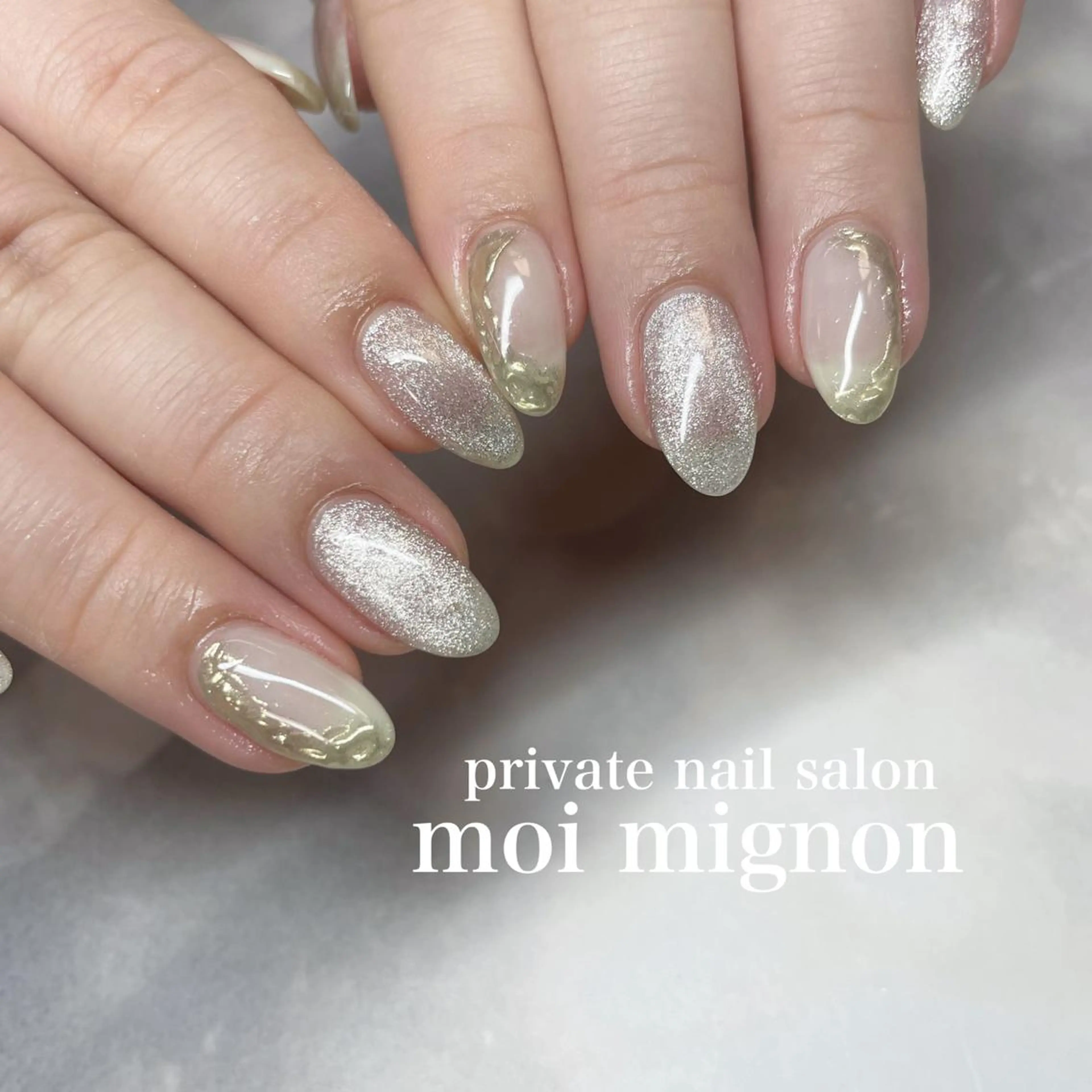 ネイル マグネットネイル ミラーネイル ニュアンスネイル ハンドネイル nailist Aki♡のネイルデザイン