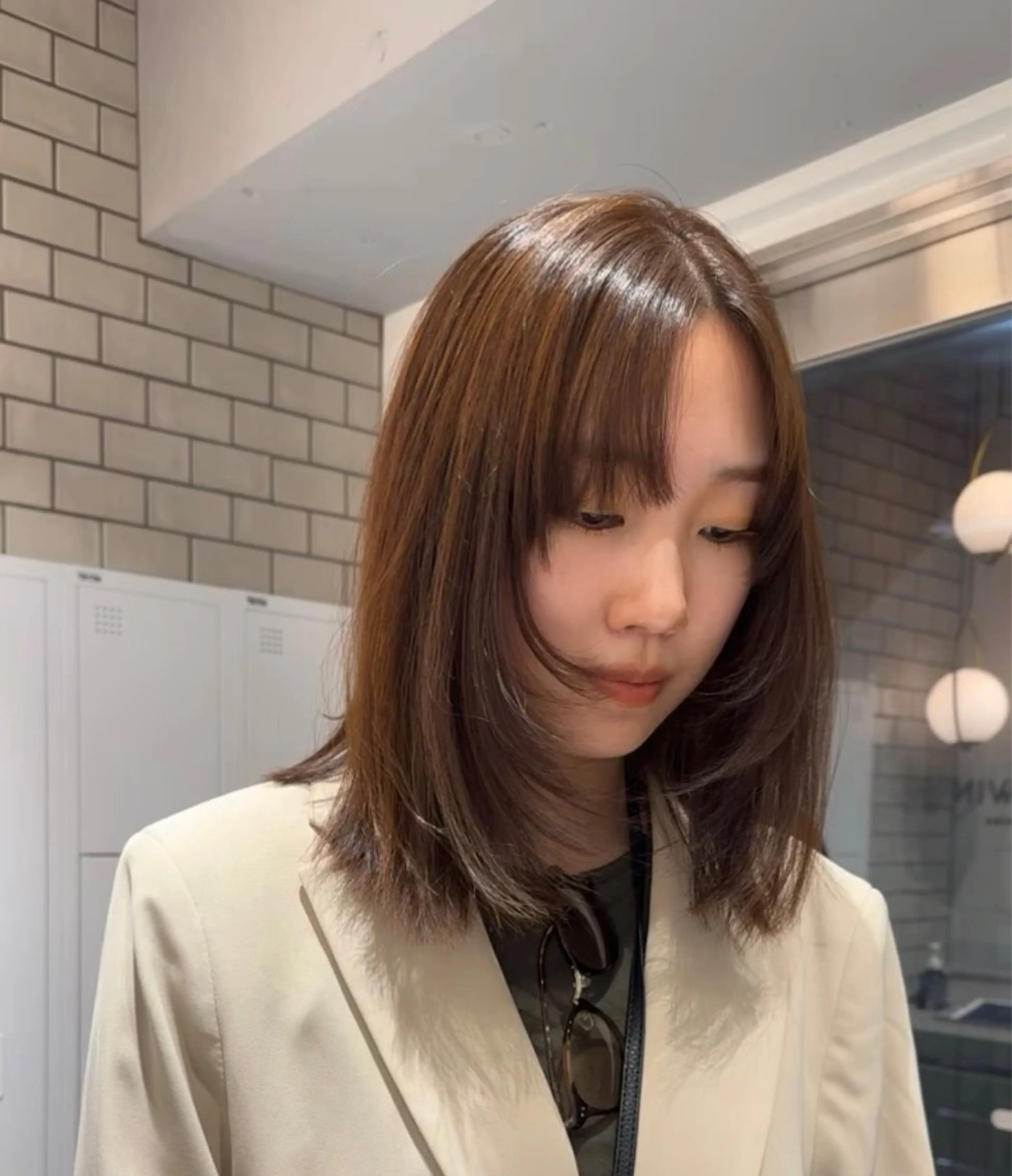 ミディアム ヘアカラー トリートメント ୨୧柔らかいカラー nozomi ୨୧のヘアスタイル