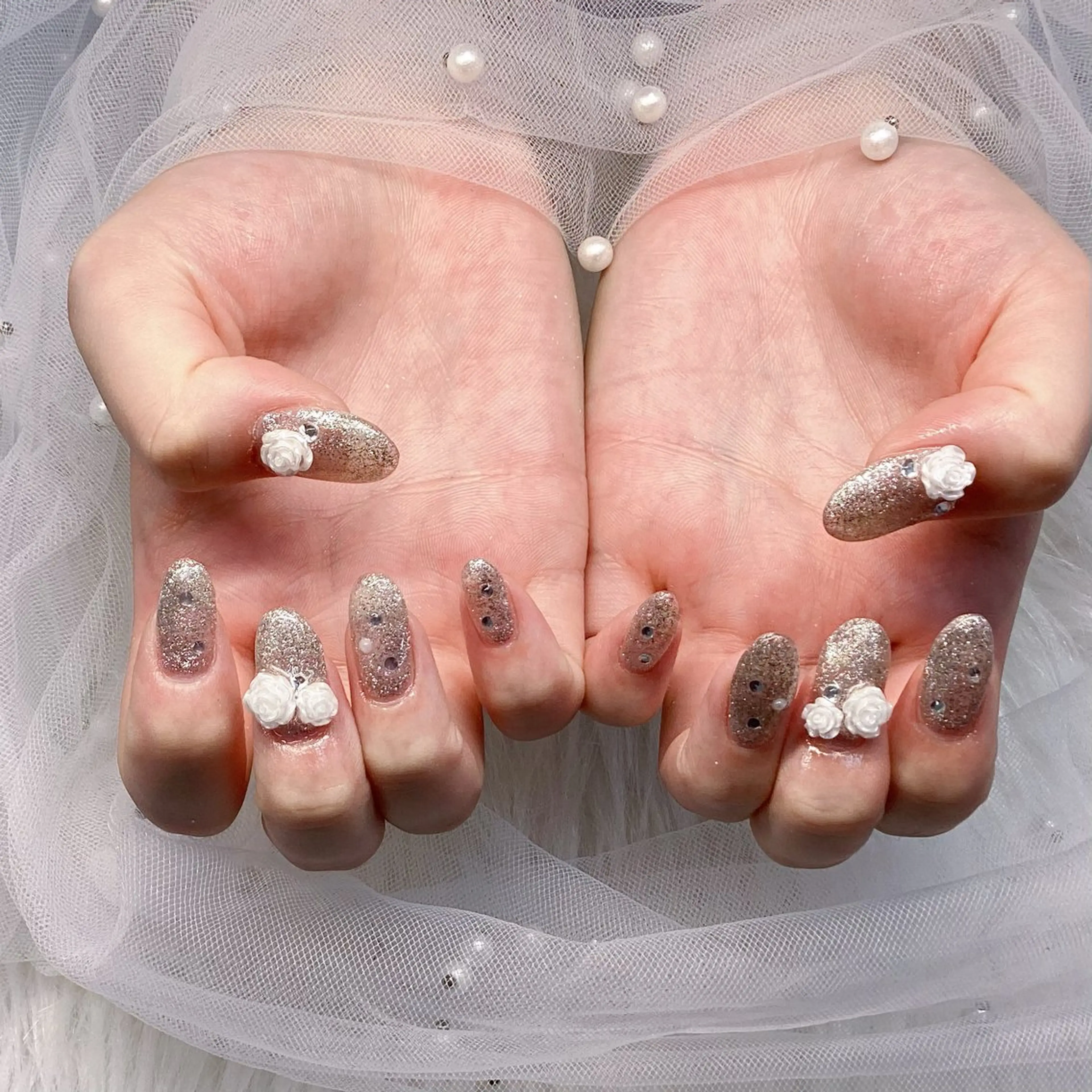 ネイル パーツ全部¥110 サロンミミのネイルデザイン