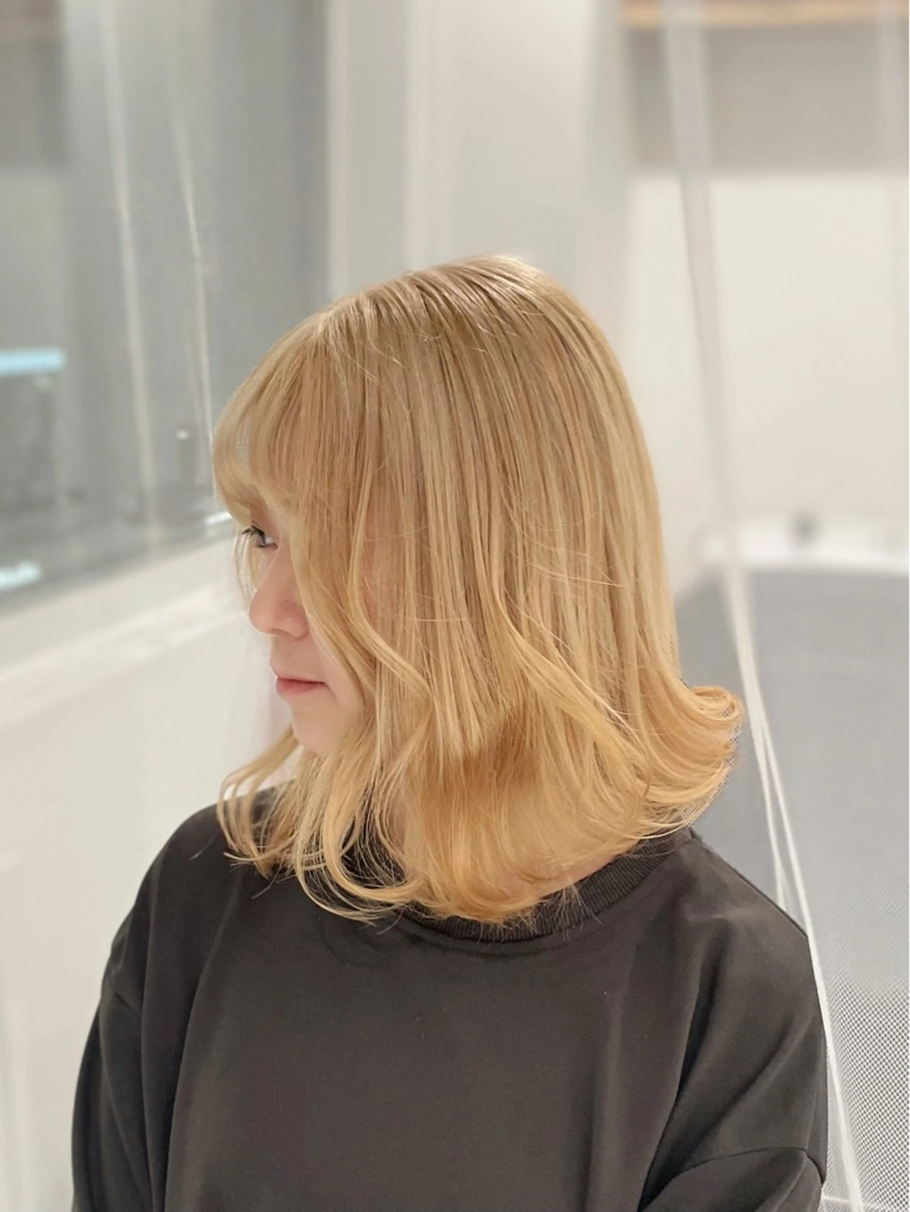 ミディアム カラー ヘアカラー トリートメント GaKu/ハイトーン /ブリーチ/ブロンドのヘアスタイル