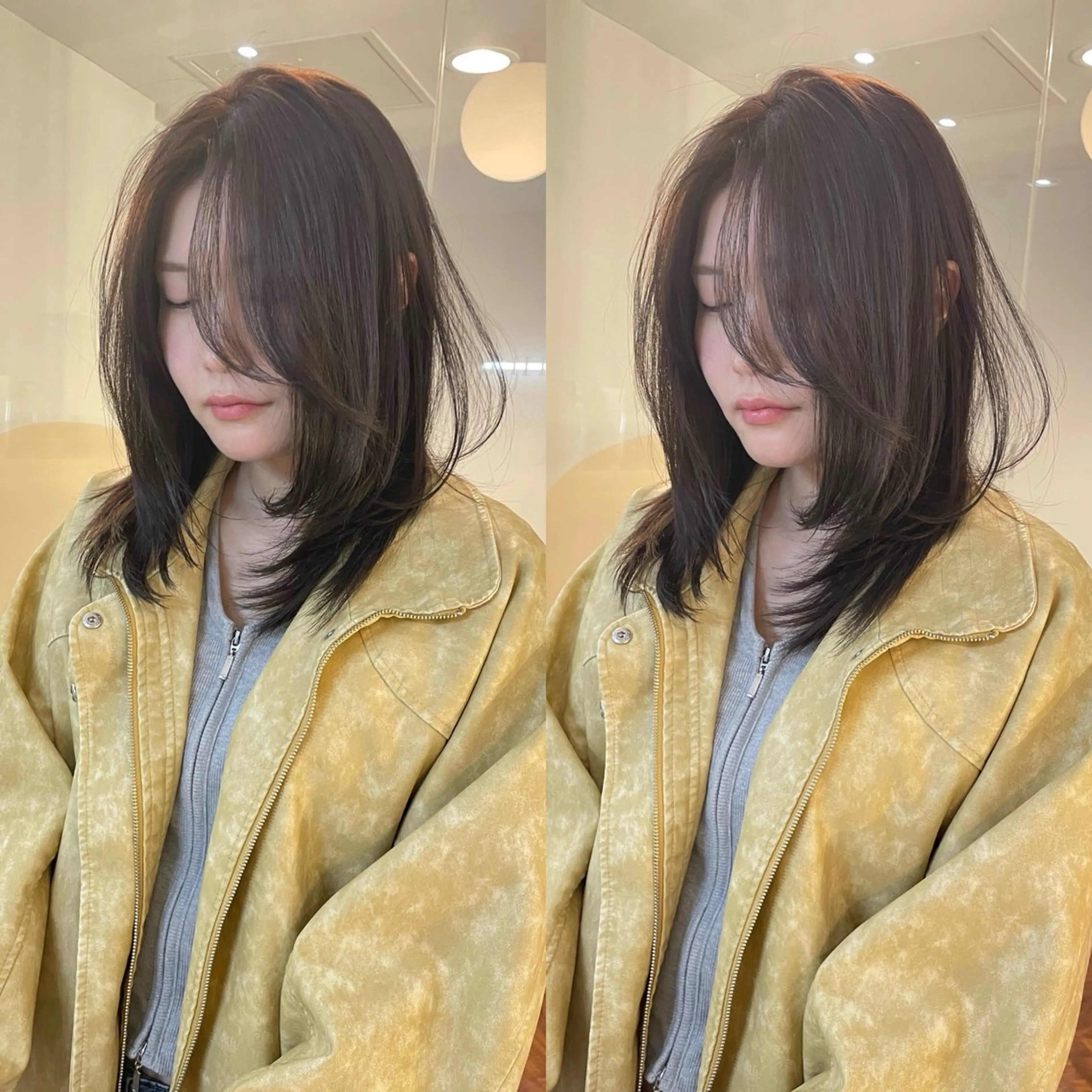 似合わせカット+髪質改善ケアカラー+3step超音波TR🍃🫧艶髪/美髪の写真