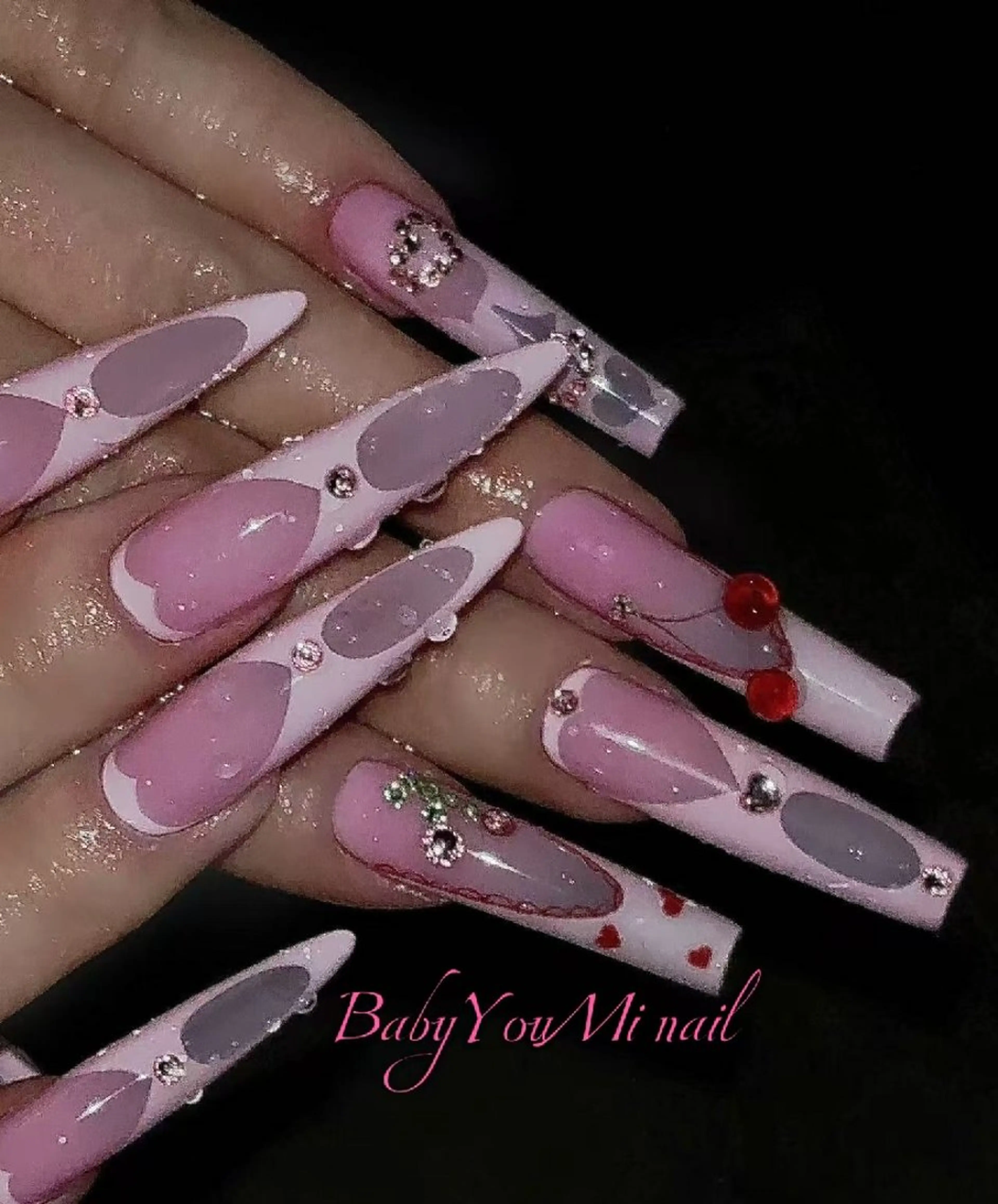 ネイル オーロラネイル フラワーネイル フットネイル フレンチネイル ジェルネイル ハンドネイル Oomiya 服部のネイルデザイン