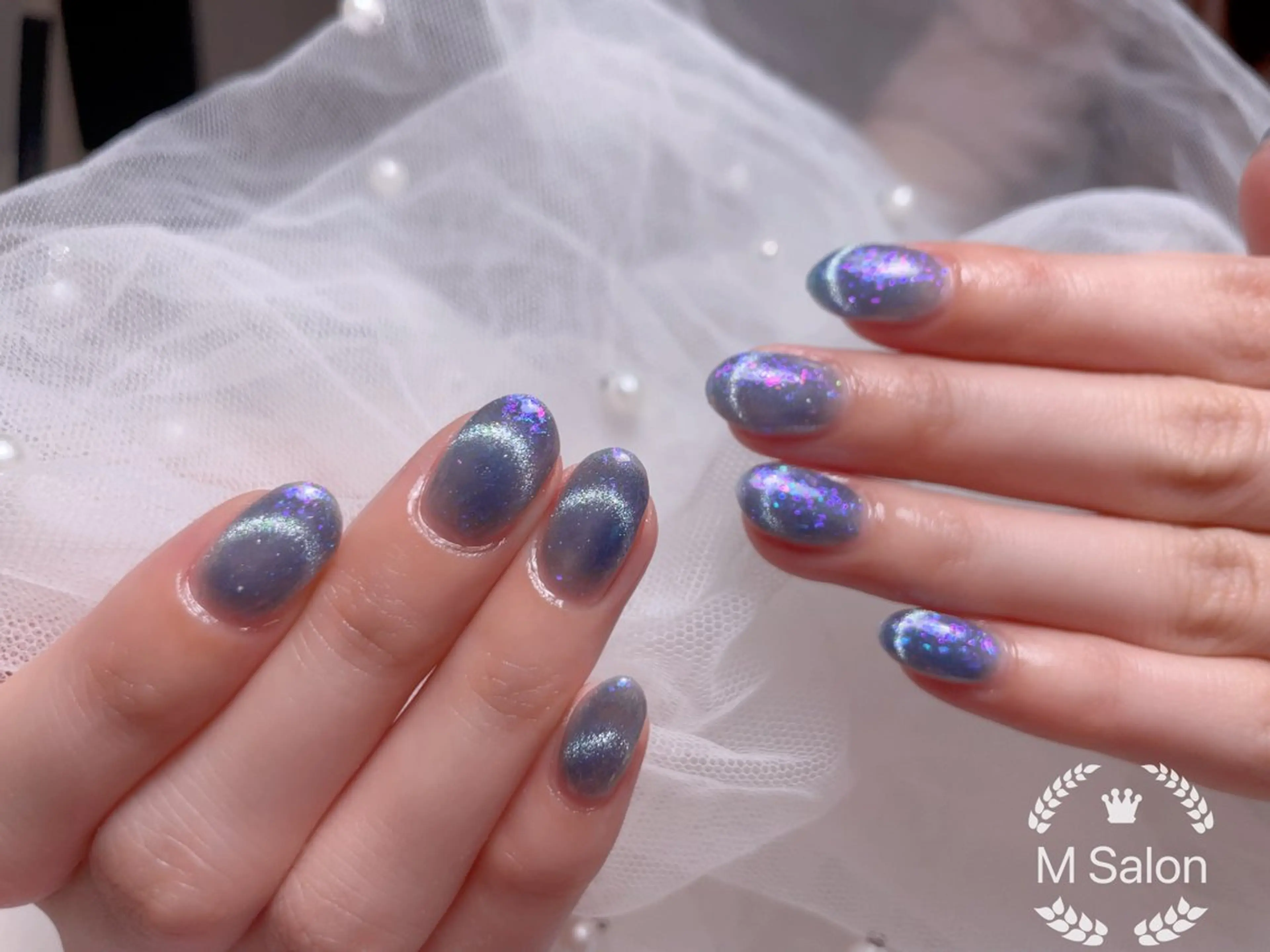 ネイル フレンチネイル マグネットネイル ニュアンスネイル オフィスネイル ワンカラーネイル ハンドネイル Mnail _KKのネイルデザイン