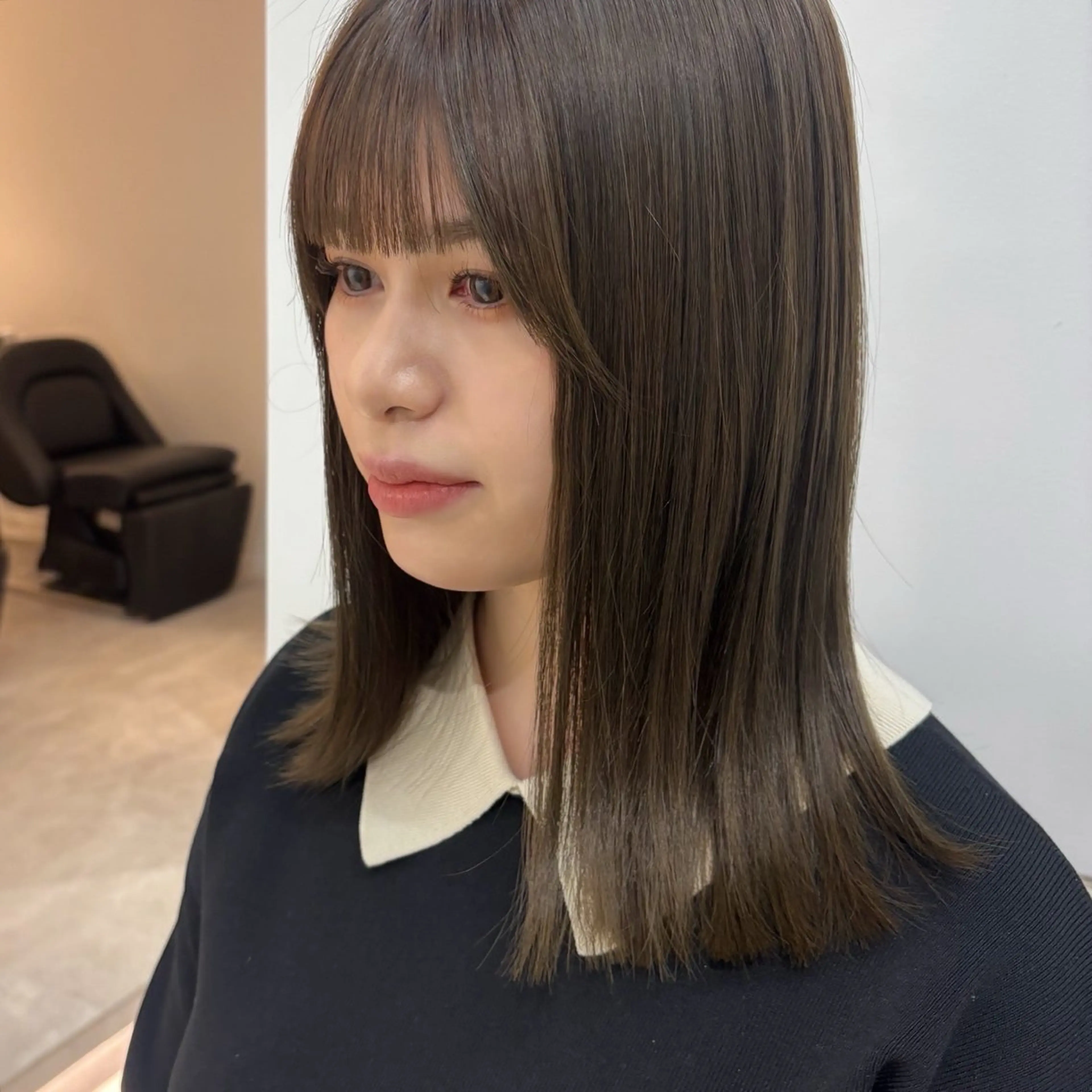 ミディアム カラー カット ヘアカラー トリートメント Matsuzaki Kurumiのヘアスタイル