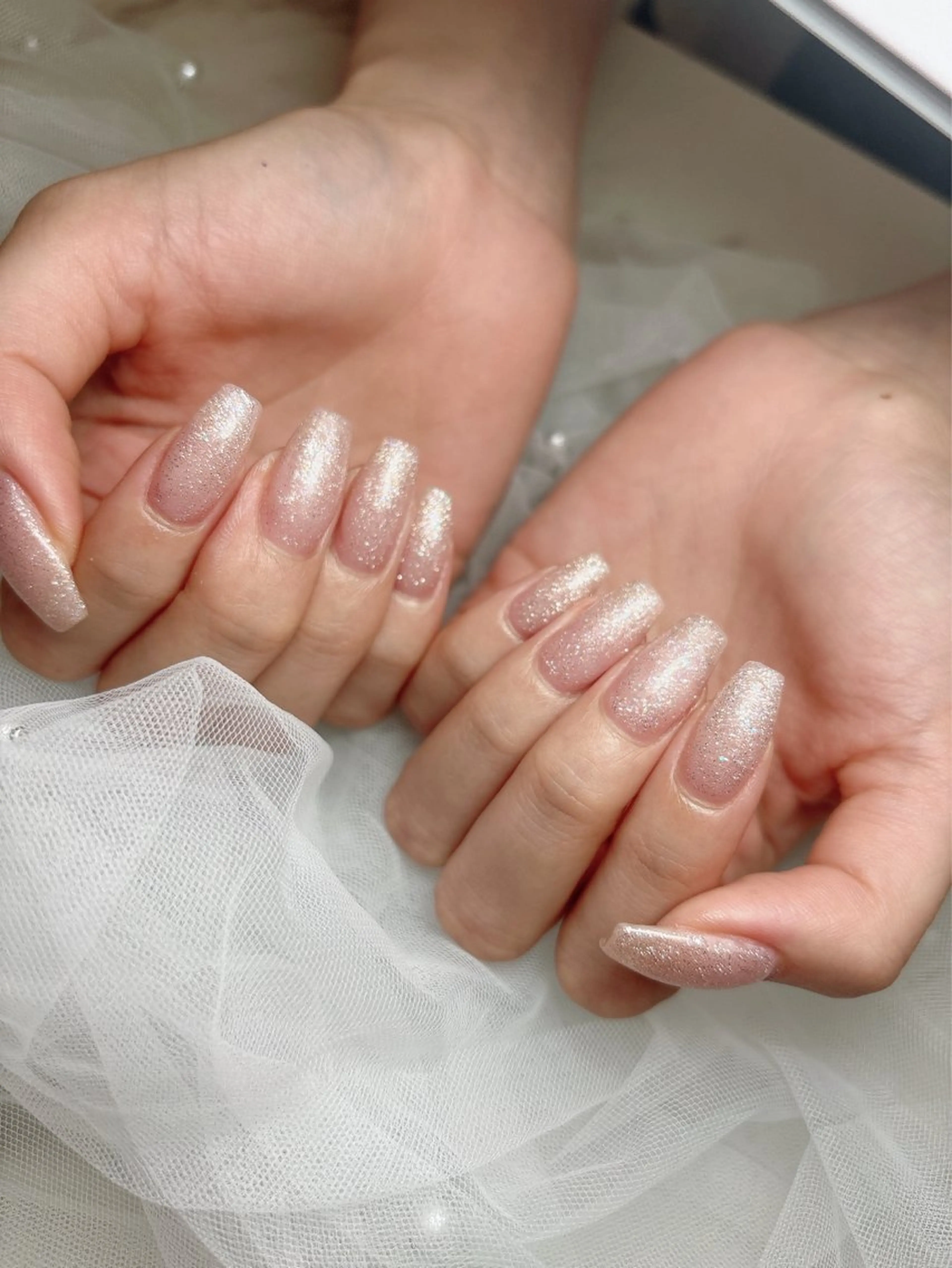 \1月限定!!/オフケア込✨自爪ワンカラー(ラメ⭕️ストーンなし) グラデ.カラーミックス+¥500の写真