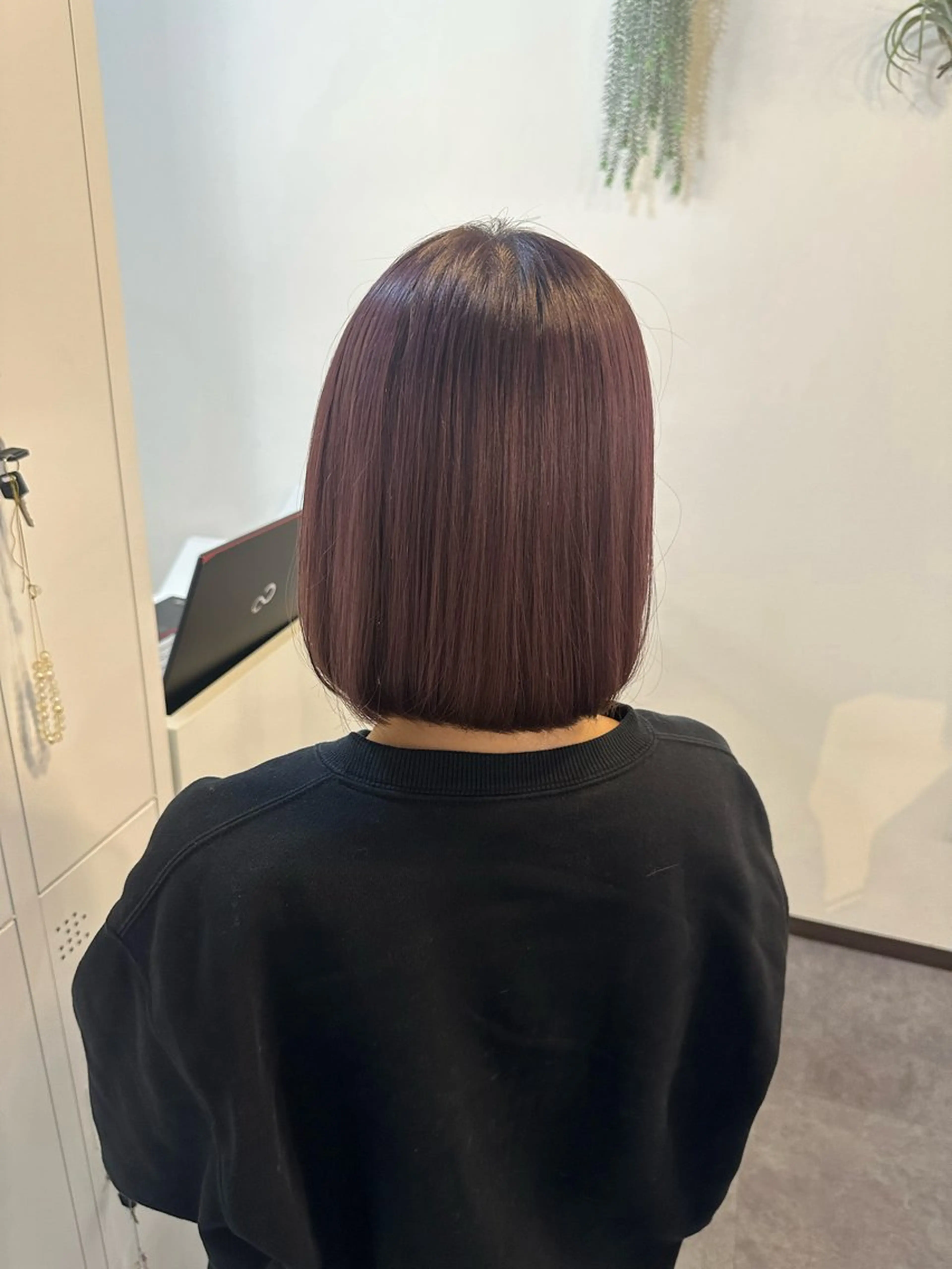 カラー ラベンダーカラー ピンクカラー ピンクラベンダー ボブ ヘアカラー Sherry/R 三川町　木村祐里奈のヘアスタイル