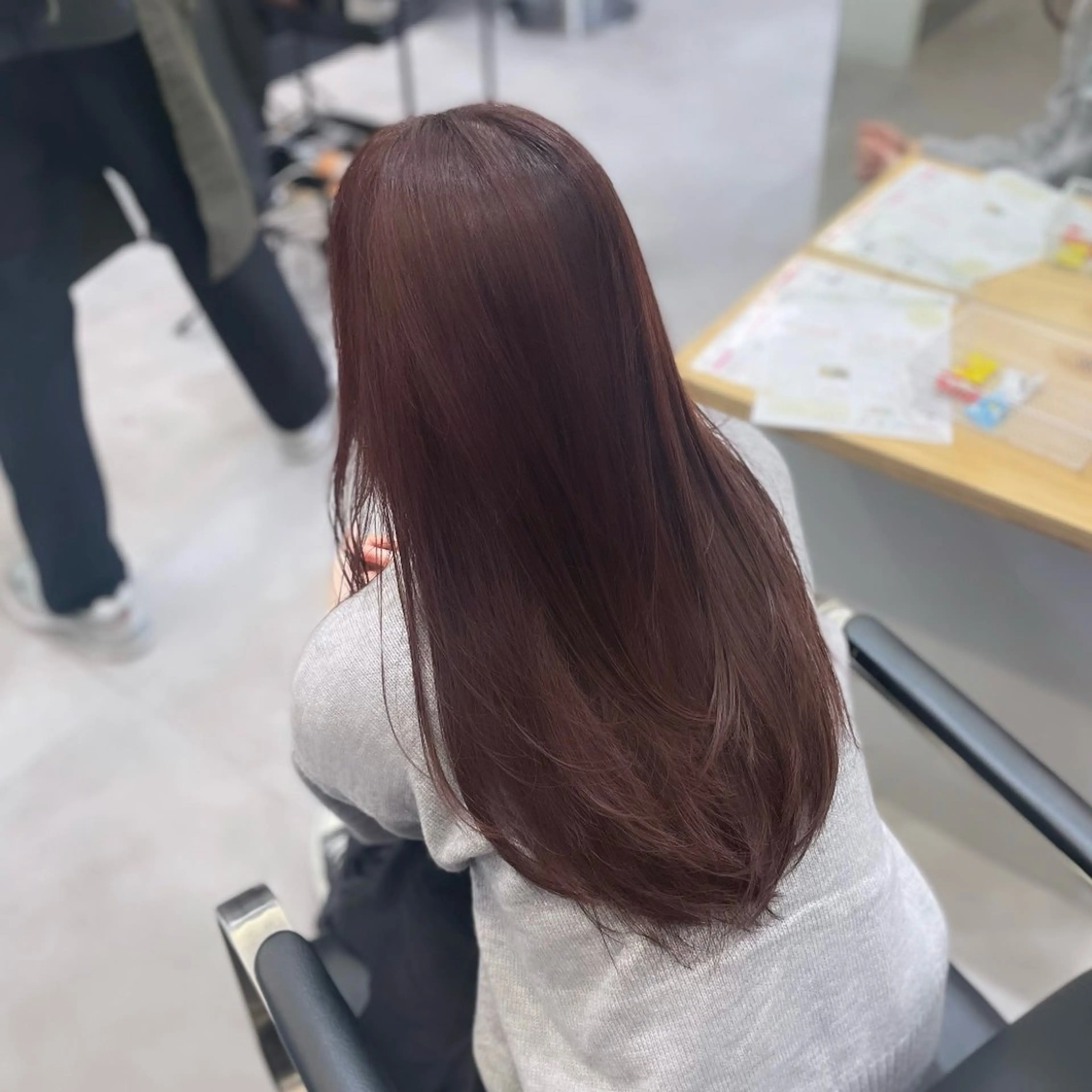 ロング カラー ラベンダーカラー ピンクカラー ピンクラベンダー レイヤーカット カット ヘアカラー Rui/透明感カラー 暖色/レイヤーカットのヘアスタイル