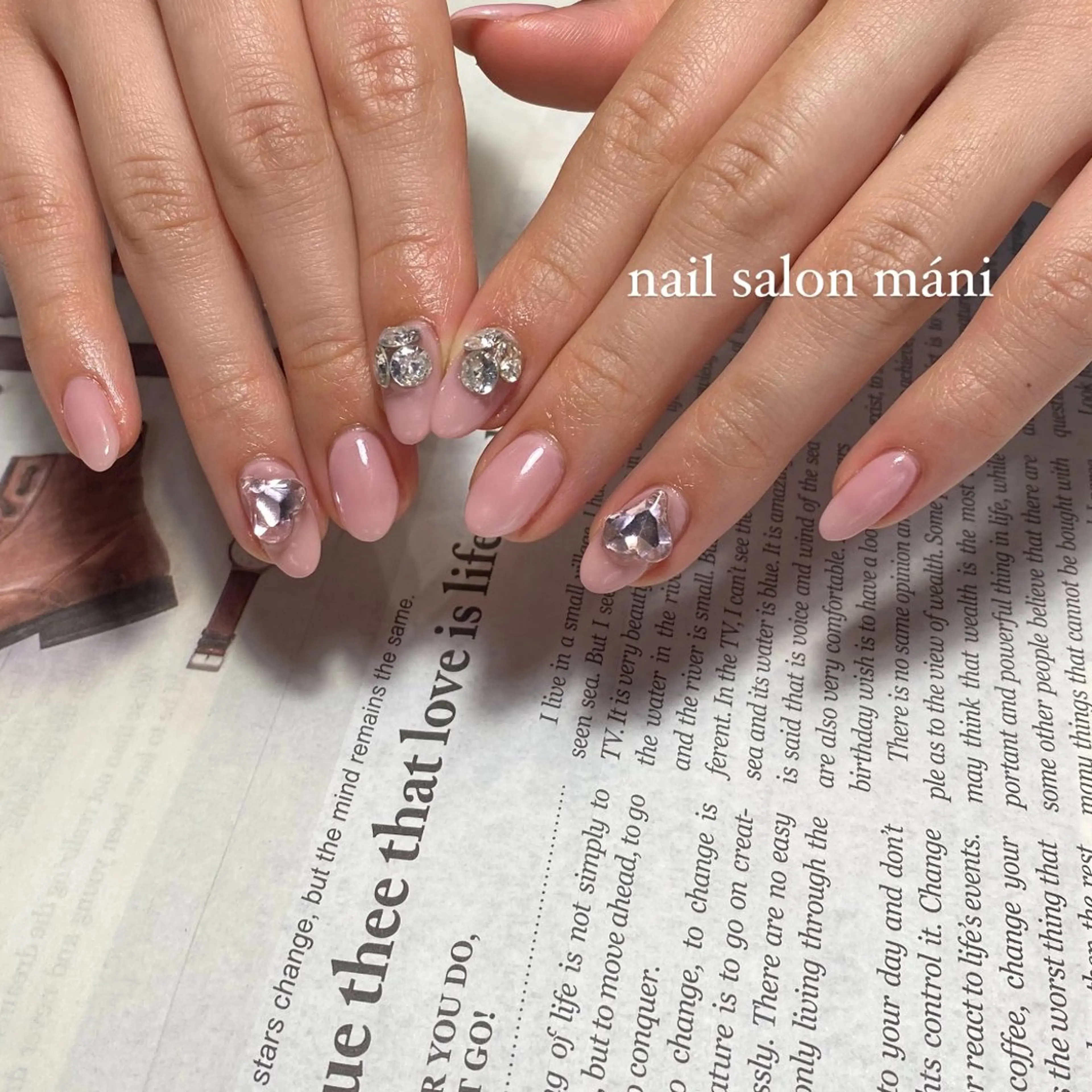 ネイル ハート オフィスネイル ワンカラーネイル ピンク シンプルネイル nail salon maniのネイルデザイン