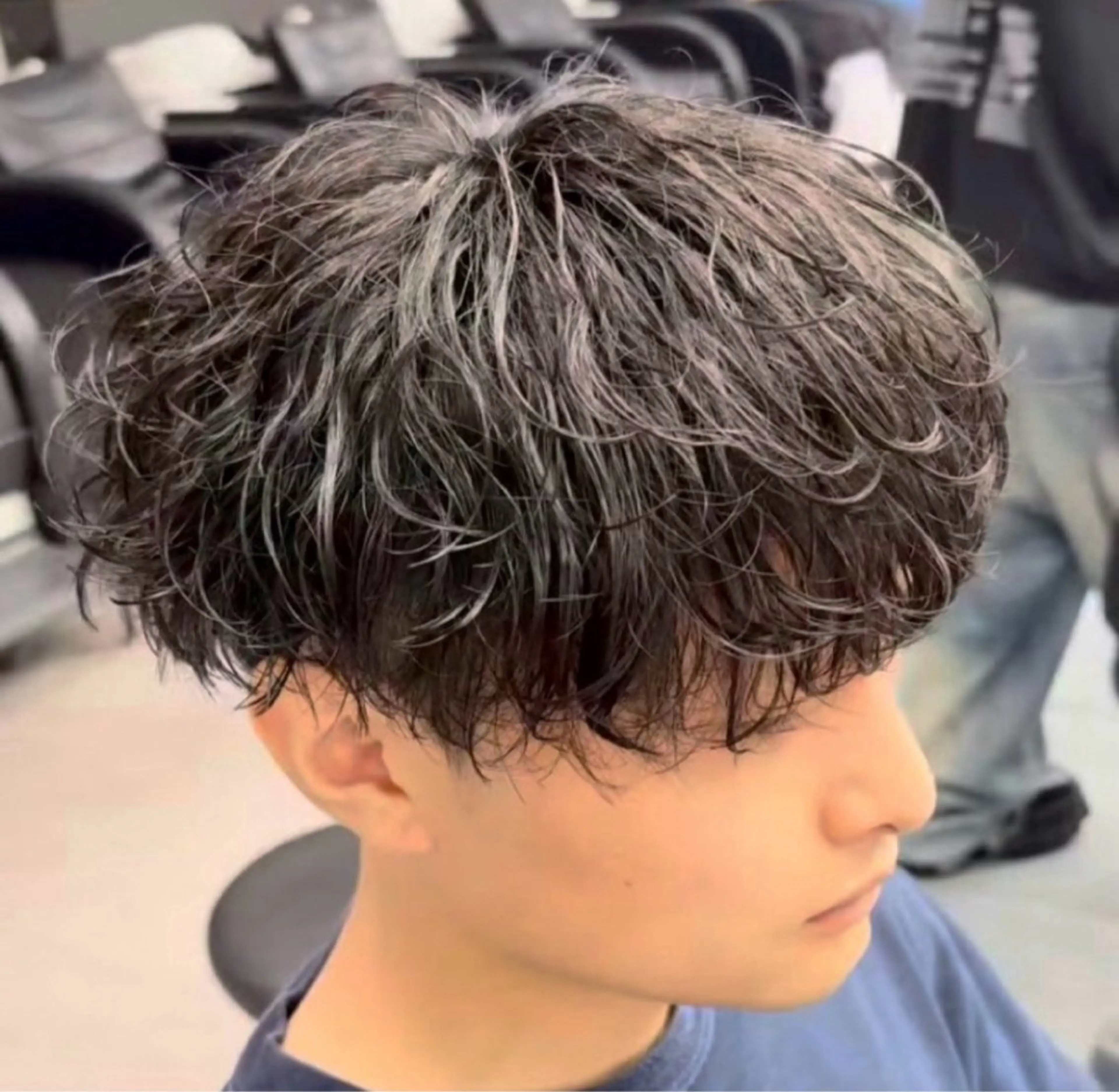 パーマ メンズ カット パーマ ハイトーン/パーマ/ メンズ / 櫻本🌐のヘアスタイル