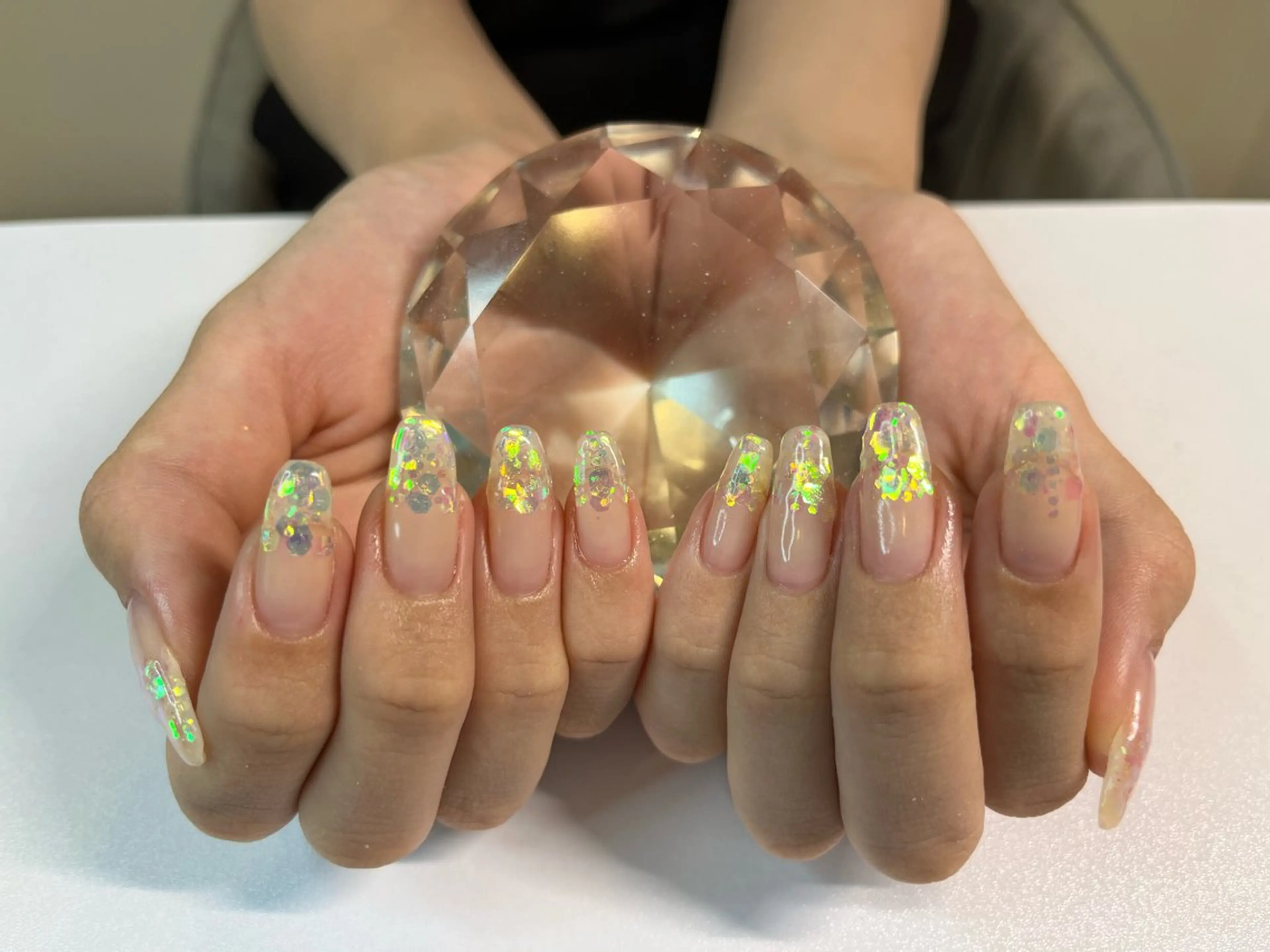 ネイル クリアネイル オフィスネイル ワンカラーネイル シンプルネイル 夏ネイル ハンドネイル プライベートサロン N's Nailのネイルデザイン