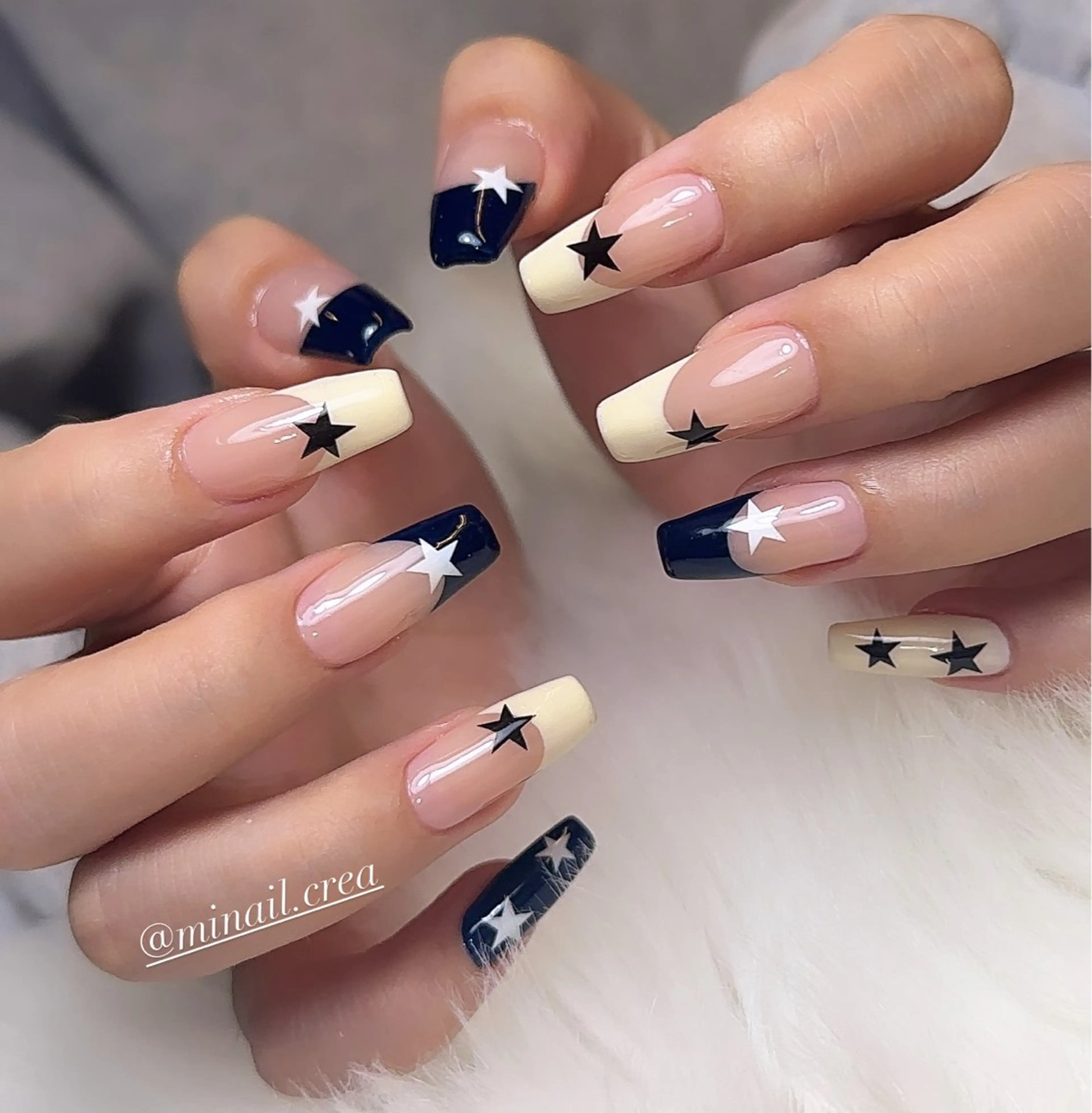 ネイル 長さ出し フレンチネイル ジェルネイル キラキラネイル 韓国ネイル ハンドネイル CRéA　-private nailsalon-所属・CReA nailのネイルデザイン