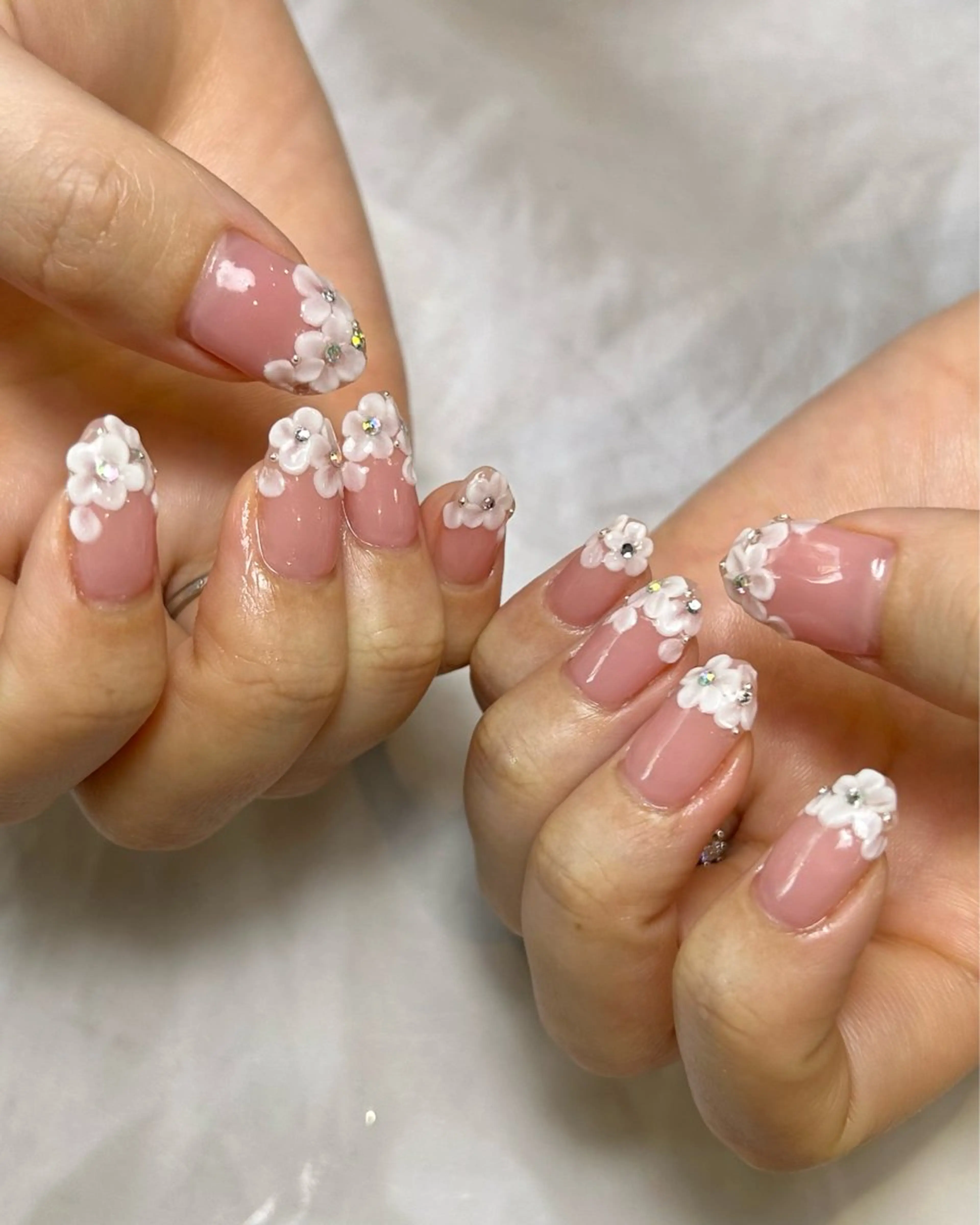 ネイル 持ち込み ぷっくりネイル 春ネイル ハンドネイル Reflection marikoのネイルデザイン
