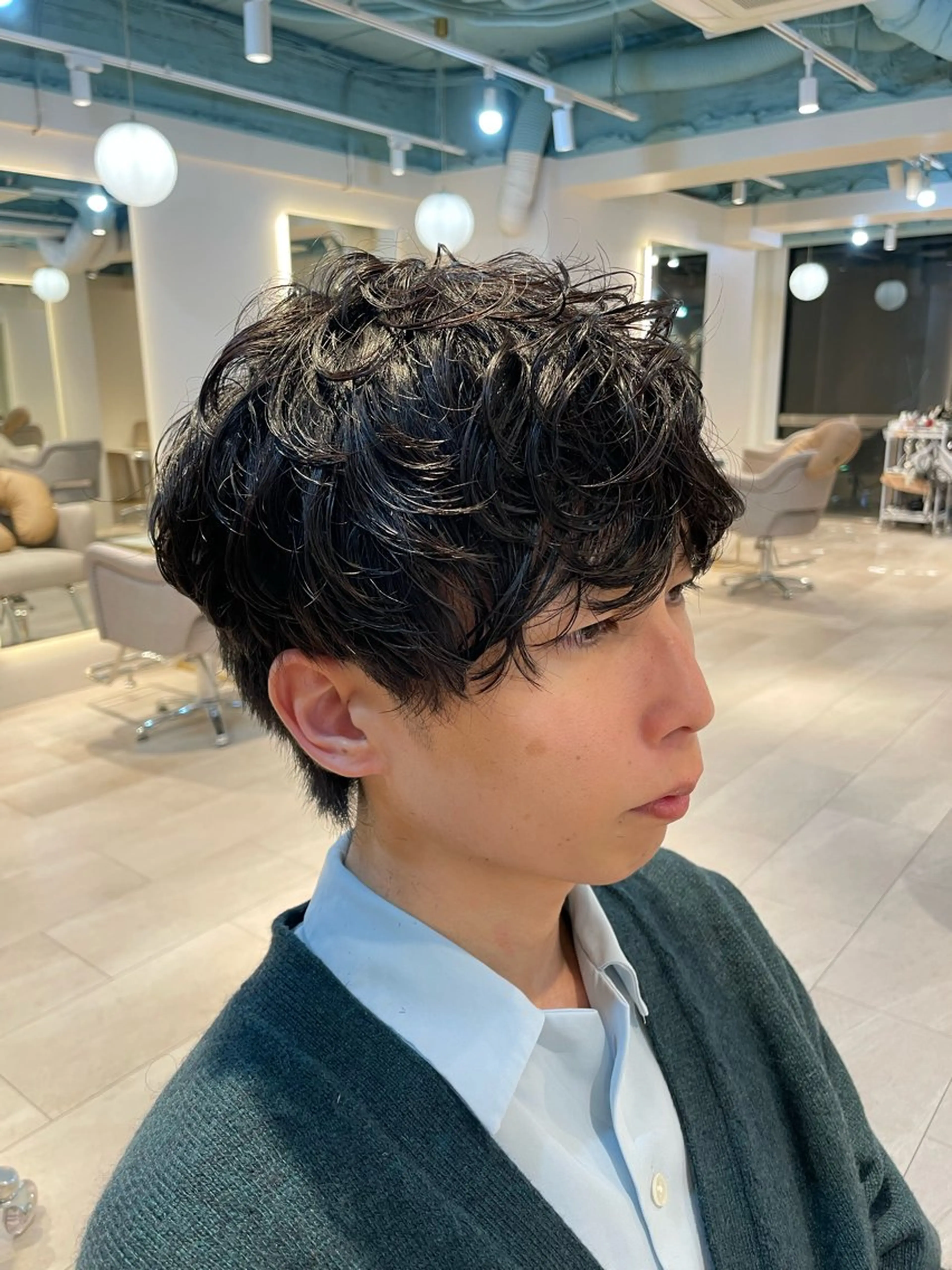 メンズ カット メンズ専門/センター パート/根本 彩永のヘアスタイル