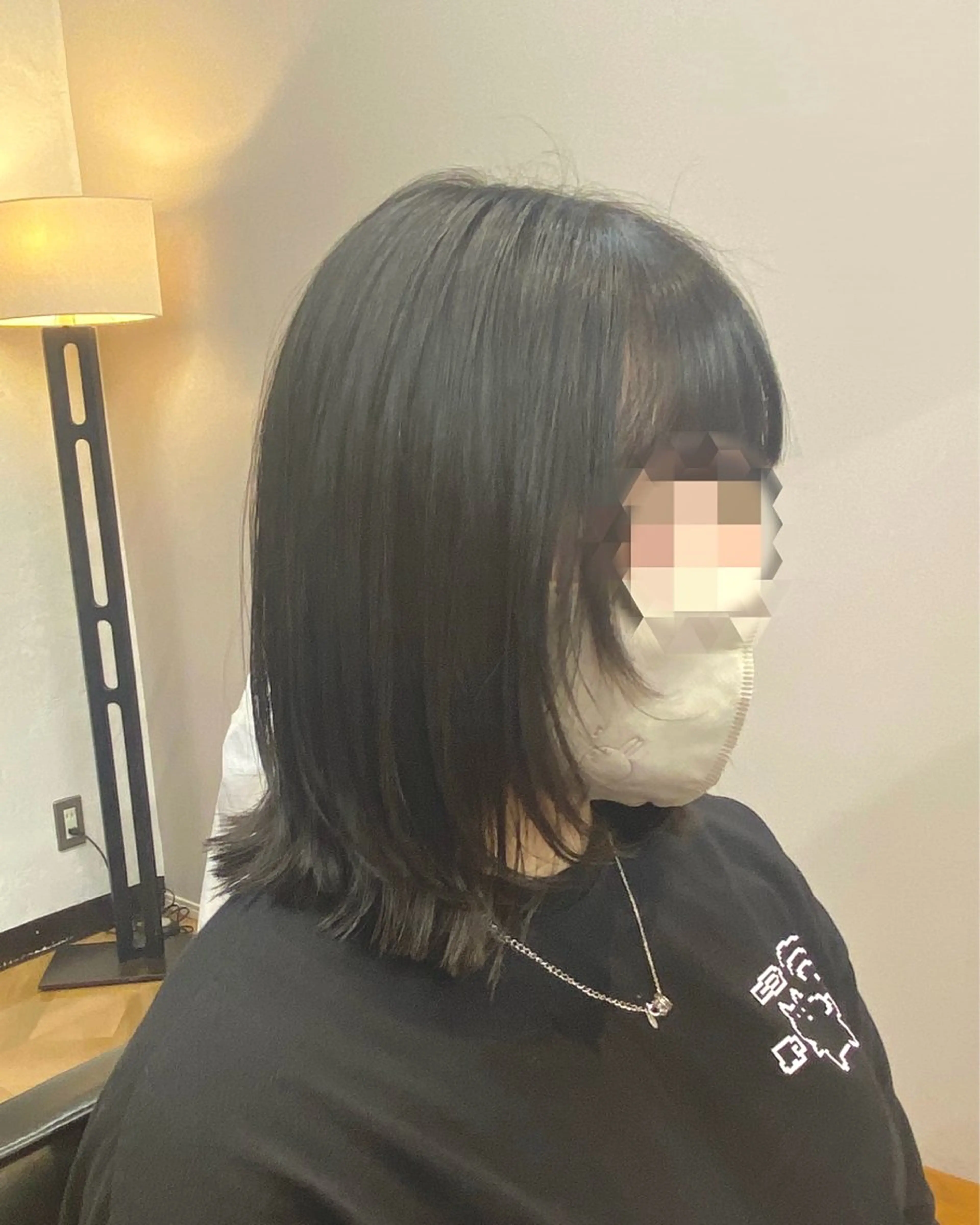 ミディアム レイヤーカット 小顔カット カット AYL hair桃花台所属・菅野 奏のヘアスタイル