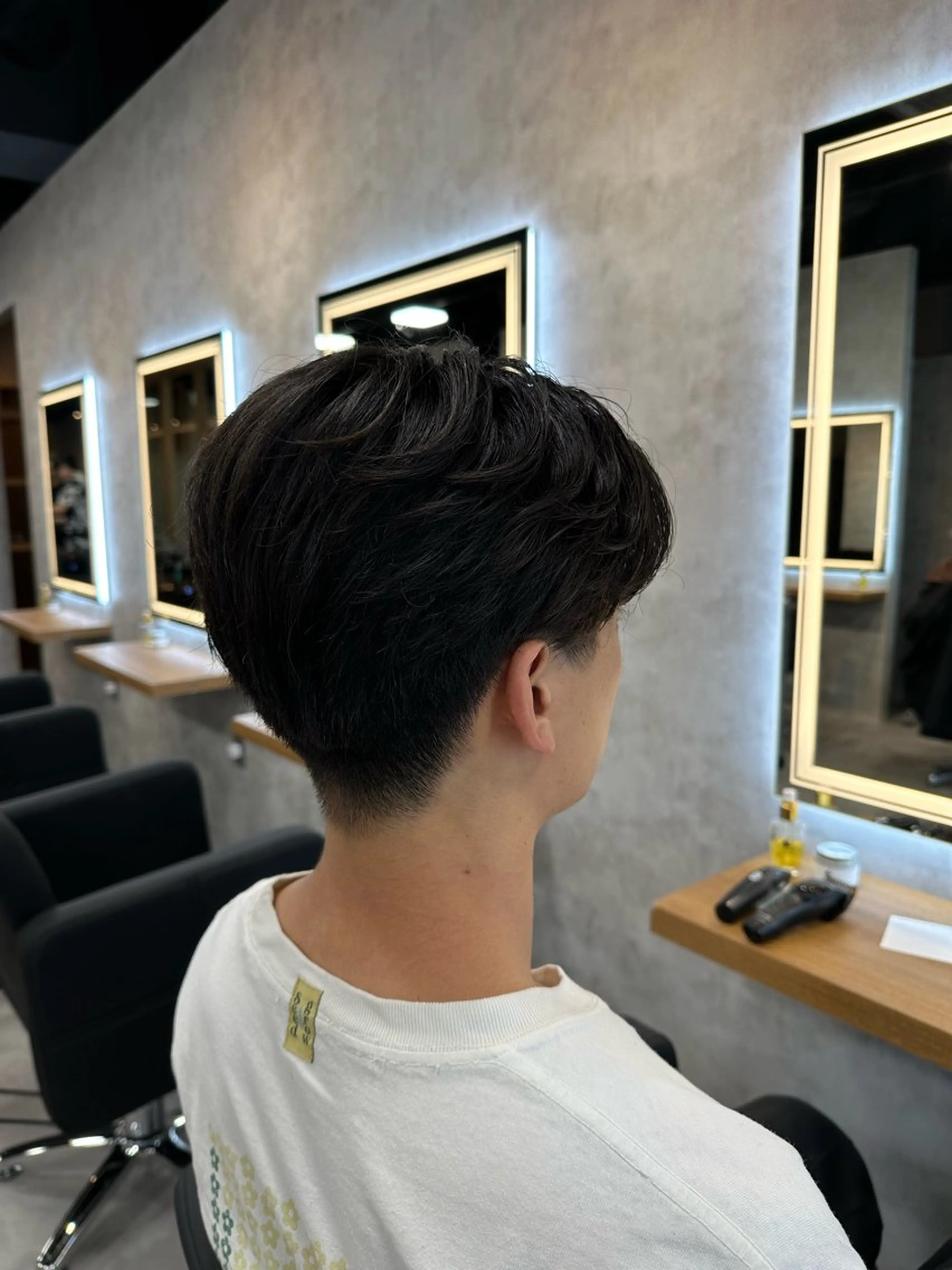 ショート メンズ センターパート カット 札幌美容室 /光👑のヘアスタイル