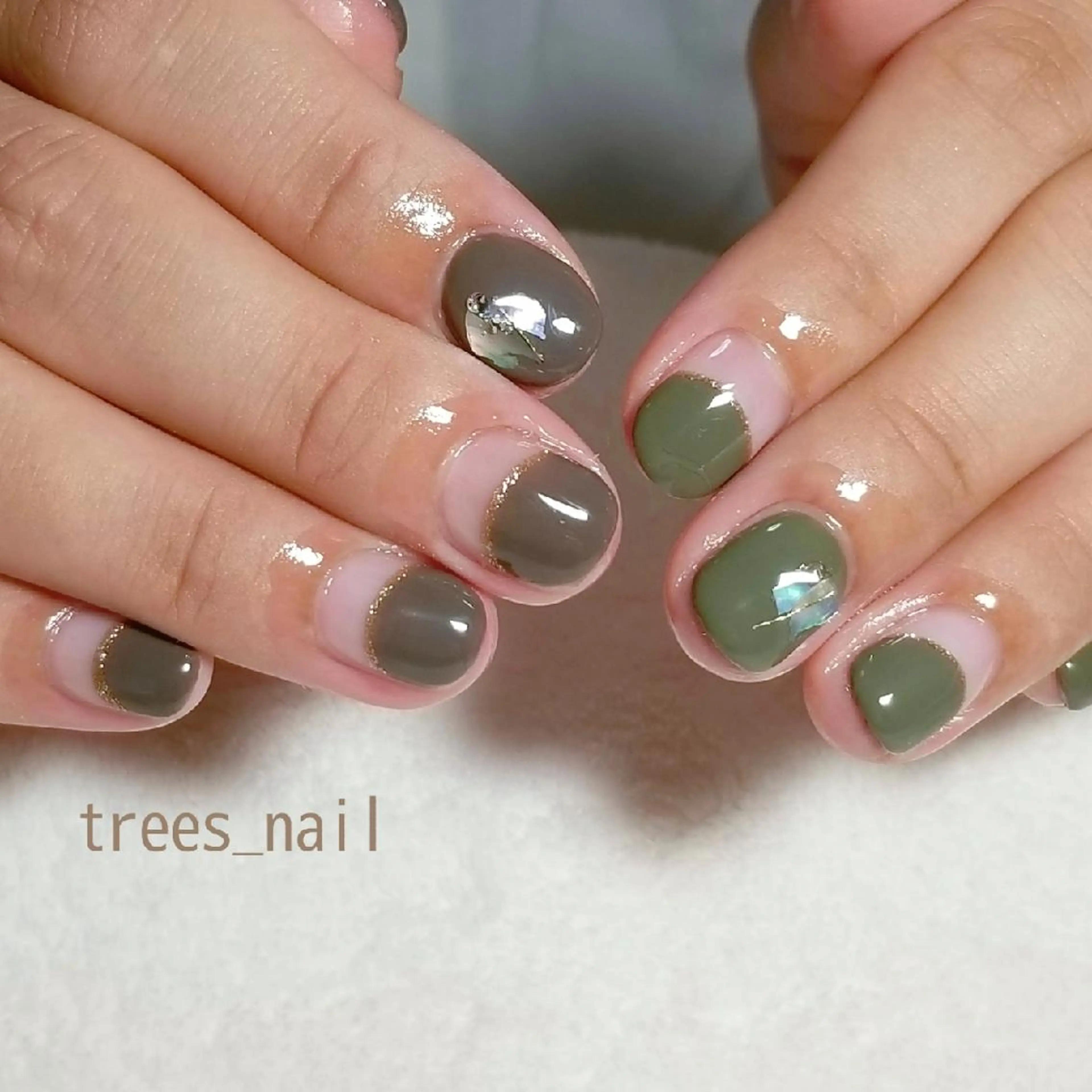 ネイル フレンチネイル ハンドネイル フットネイル trees_ nailのネイルデザイン