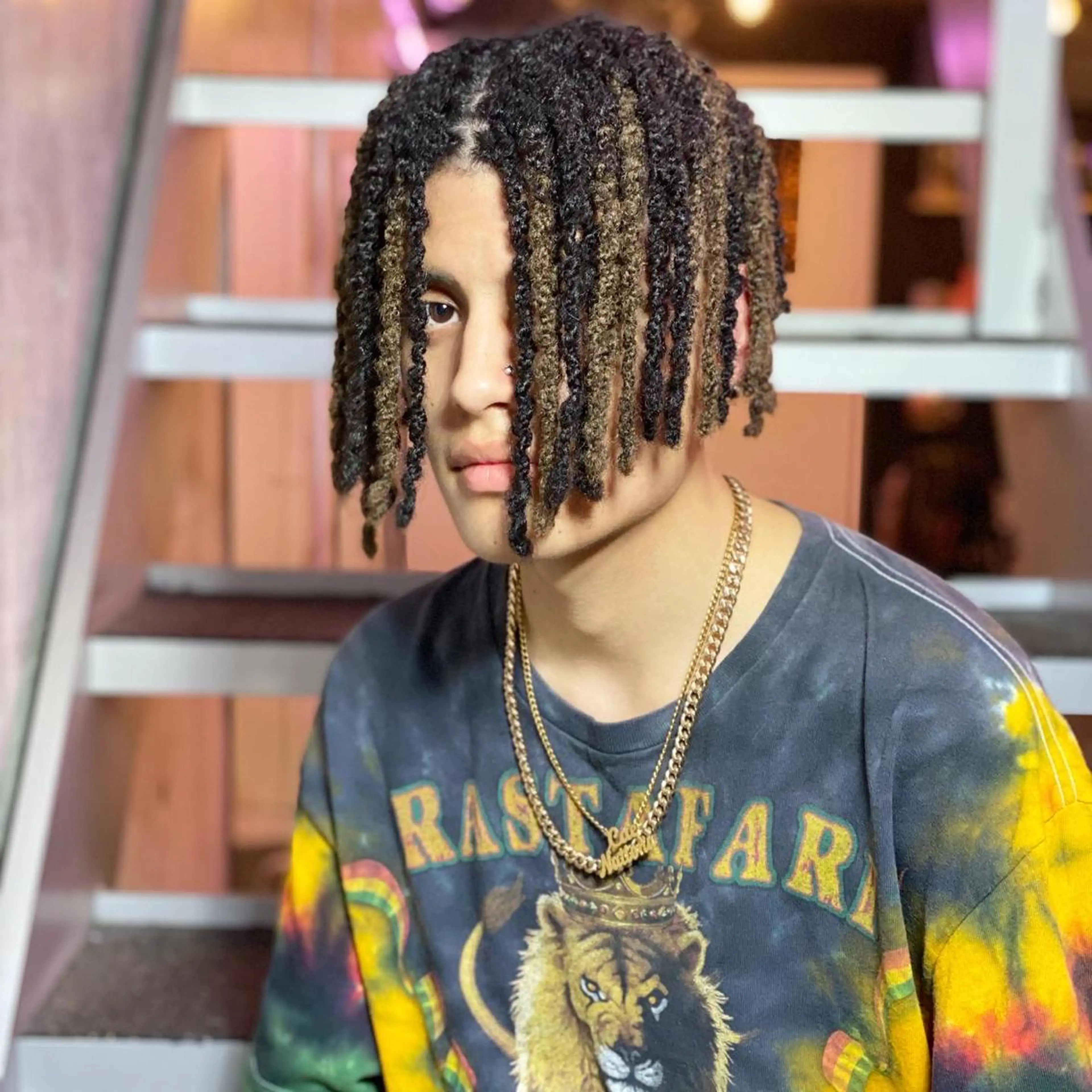 ミディアム カラー パーマ ヘアアレンジ メンズ キッズ ネイル マツエク・マツパ 中元 淳のヘアスタイル