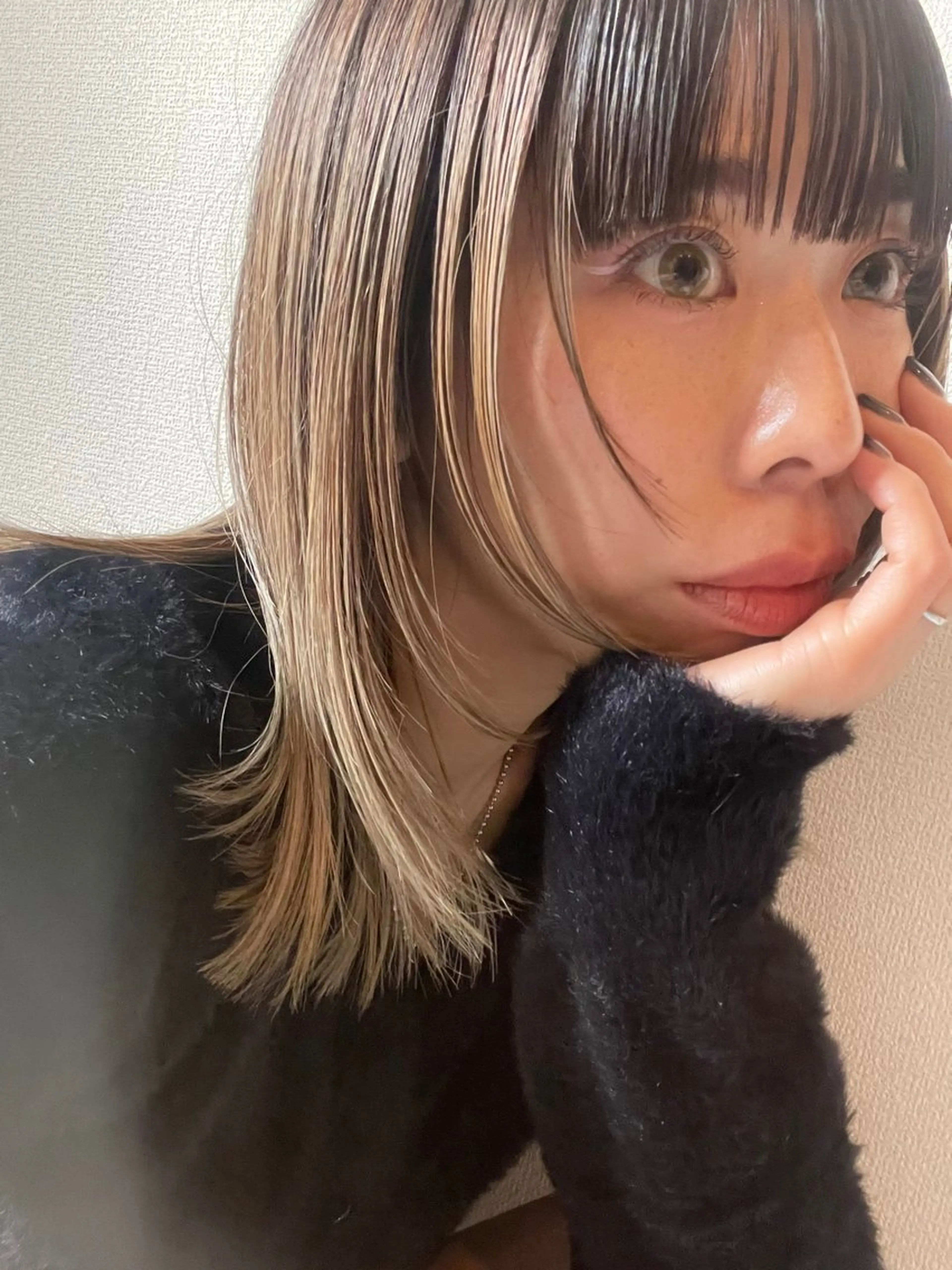 ミディアム カラー カット ヘアカラー arrow🖤 もえみのヘアスタイル