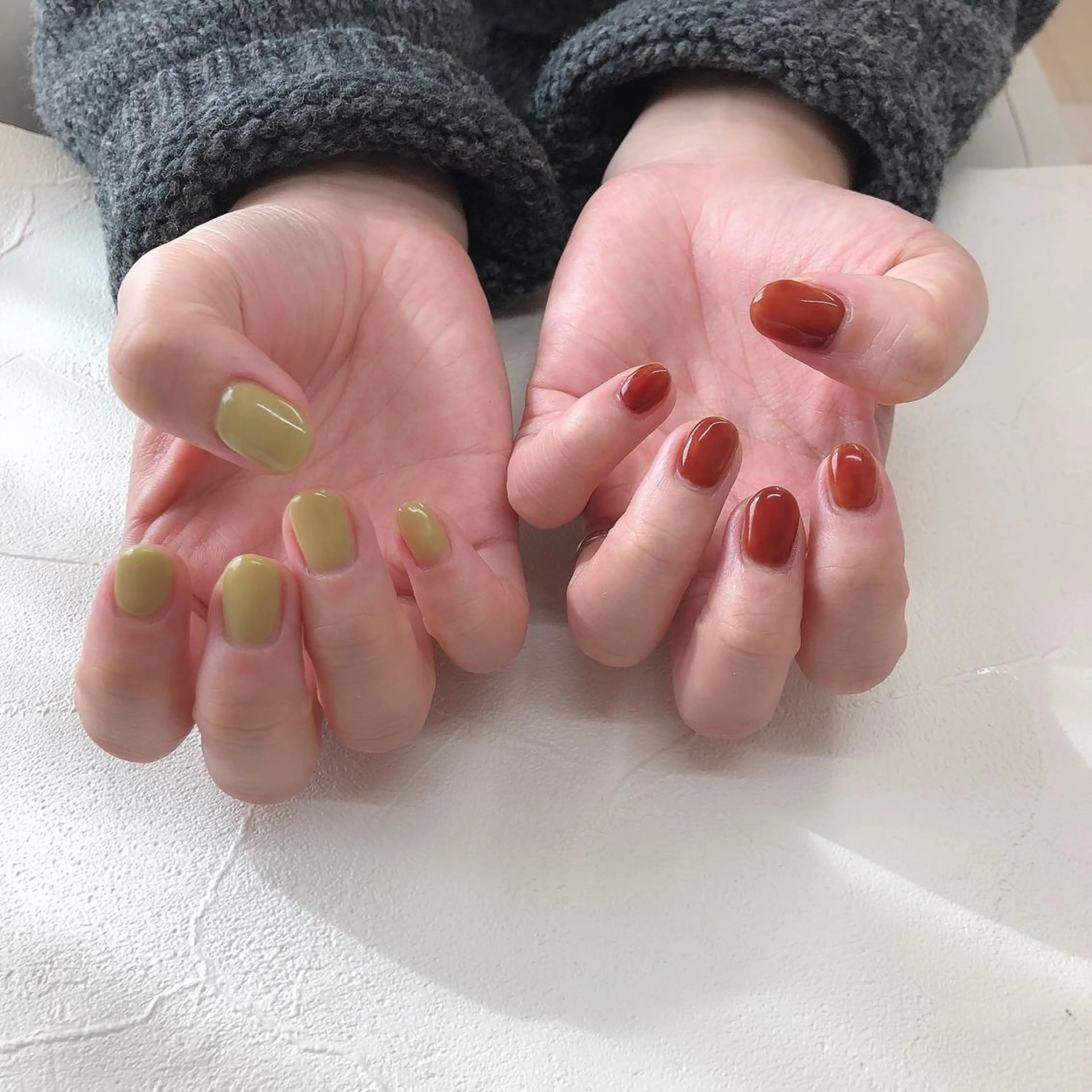 ネイル べっ甲ネイル ピスタチオネイル ハンドネイル nails 🎀meのネイルデザイン