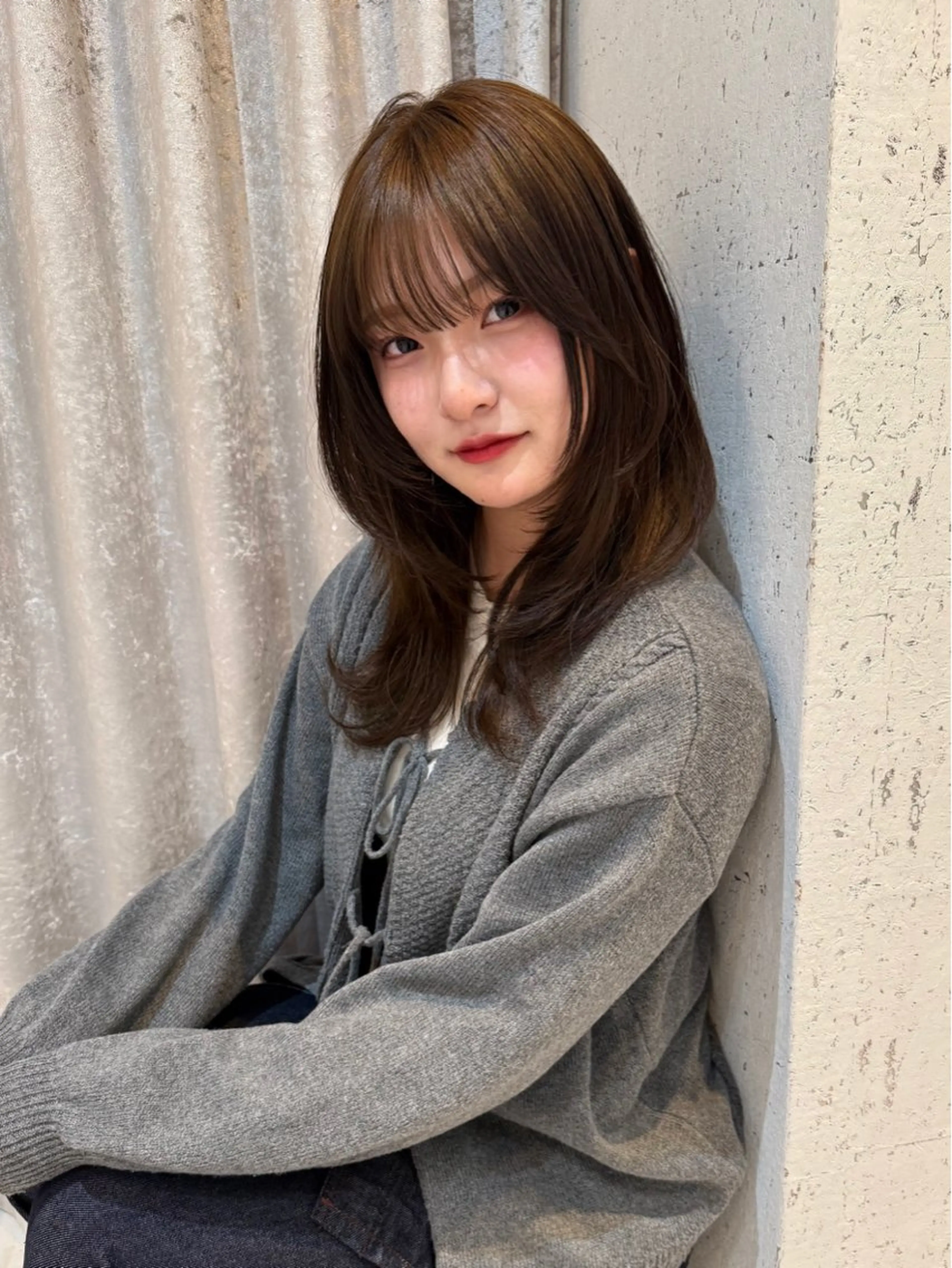 ミディアム カラー カット ヘアカラー トリートメント mai / linoah˚✧のヘアスタイル