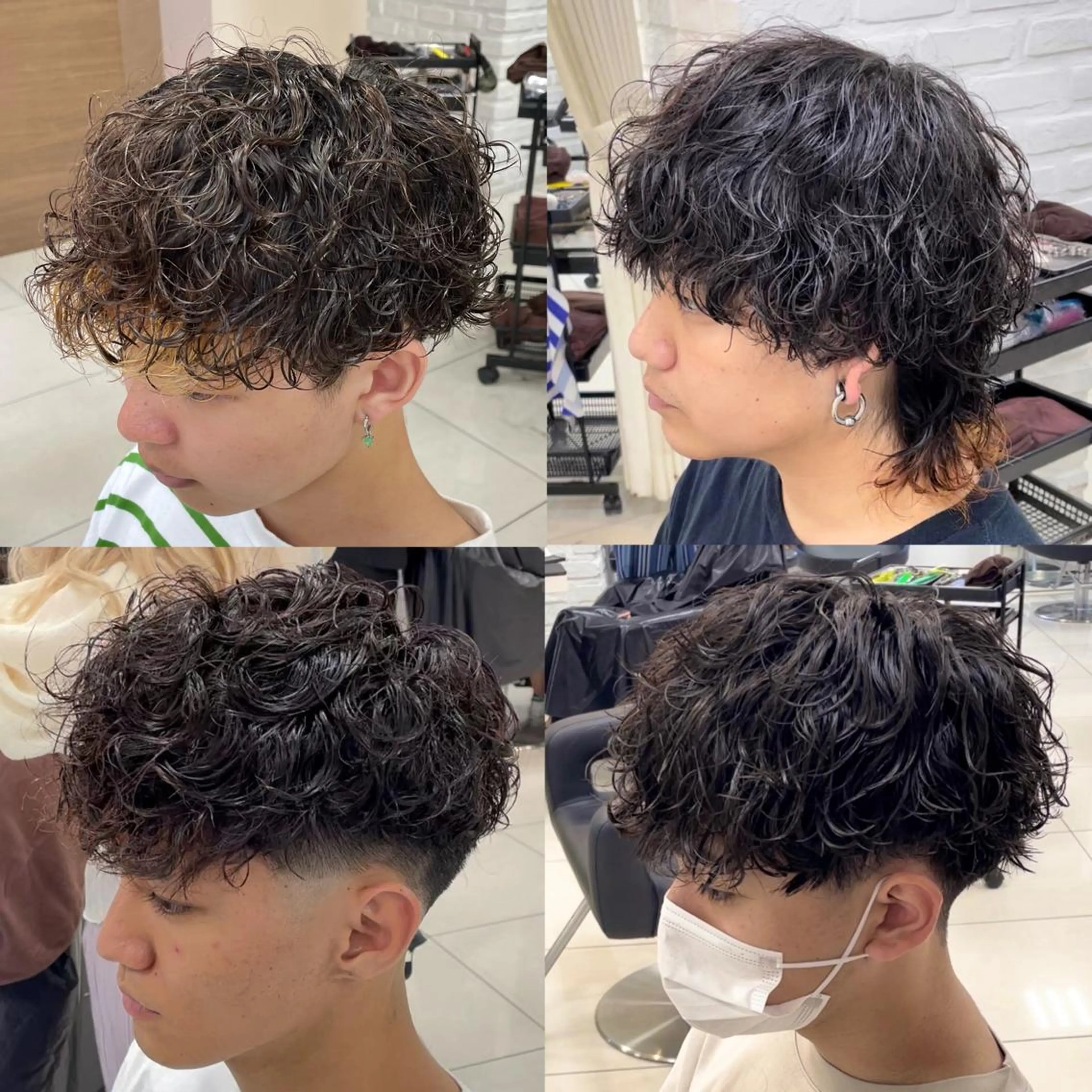 ショート パーマ メンズ カット パーマ トリートメント フェザーパーマ職人 🪶ryosukeのヘアスタイル