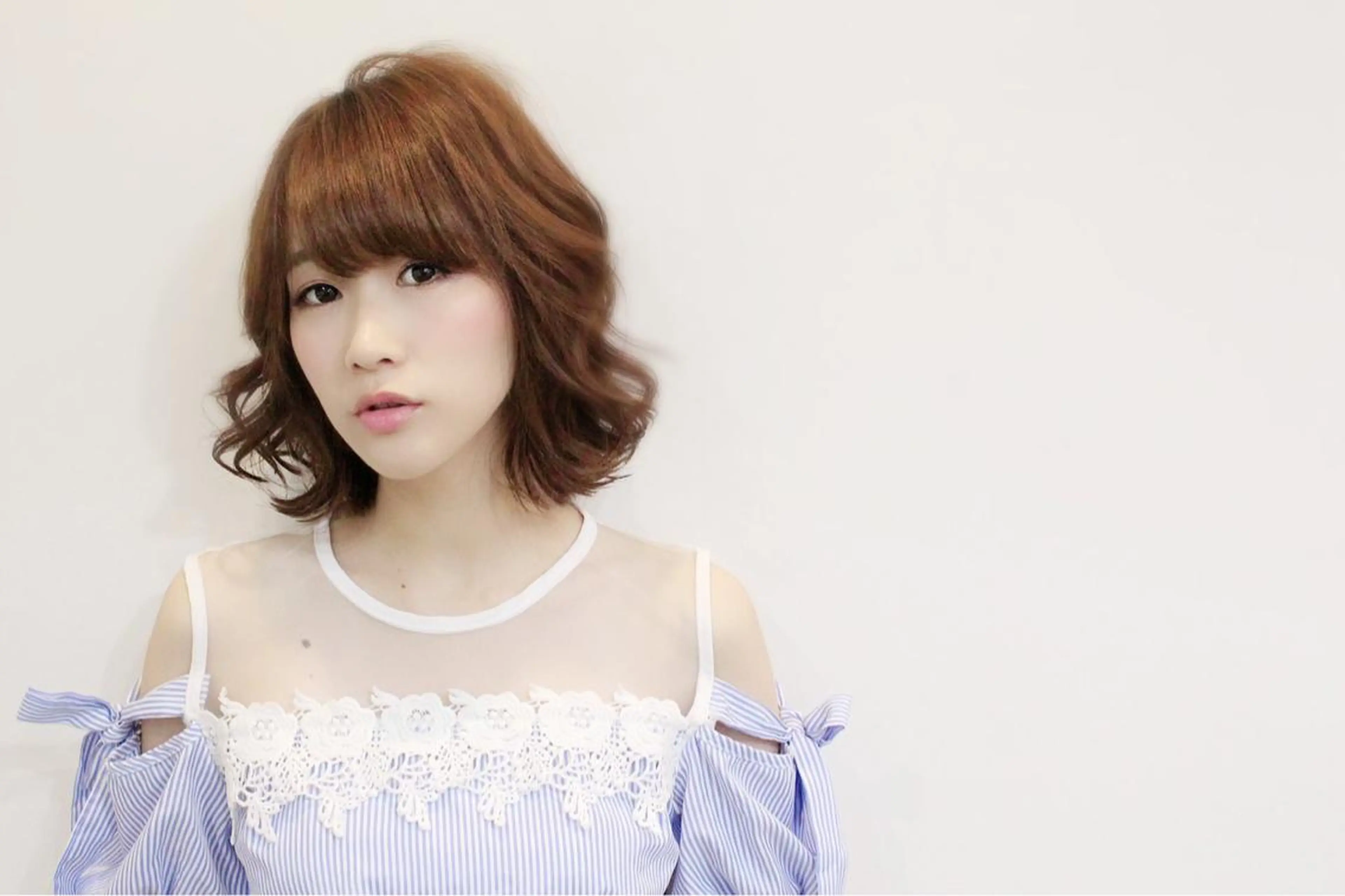 ミディアム カラー パーマ ヘアアレンジ リルウヘアー 天王寺のヘアスタイル