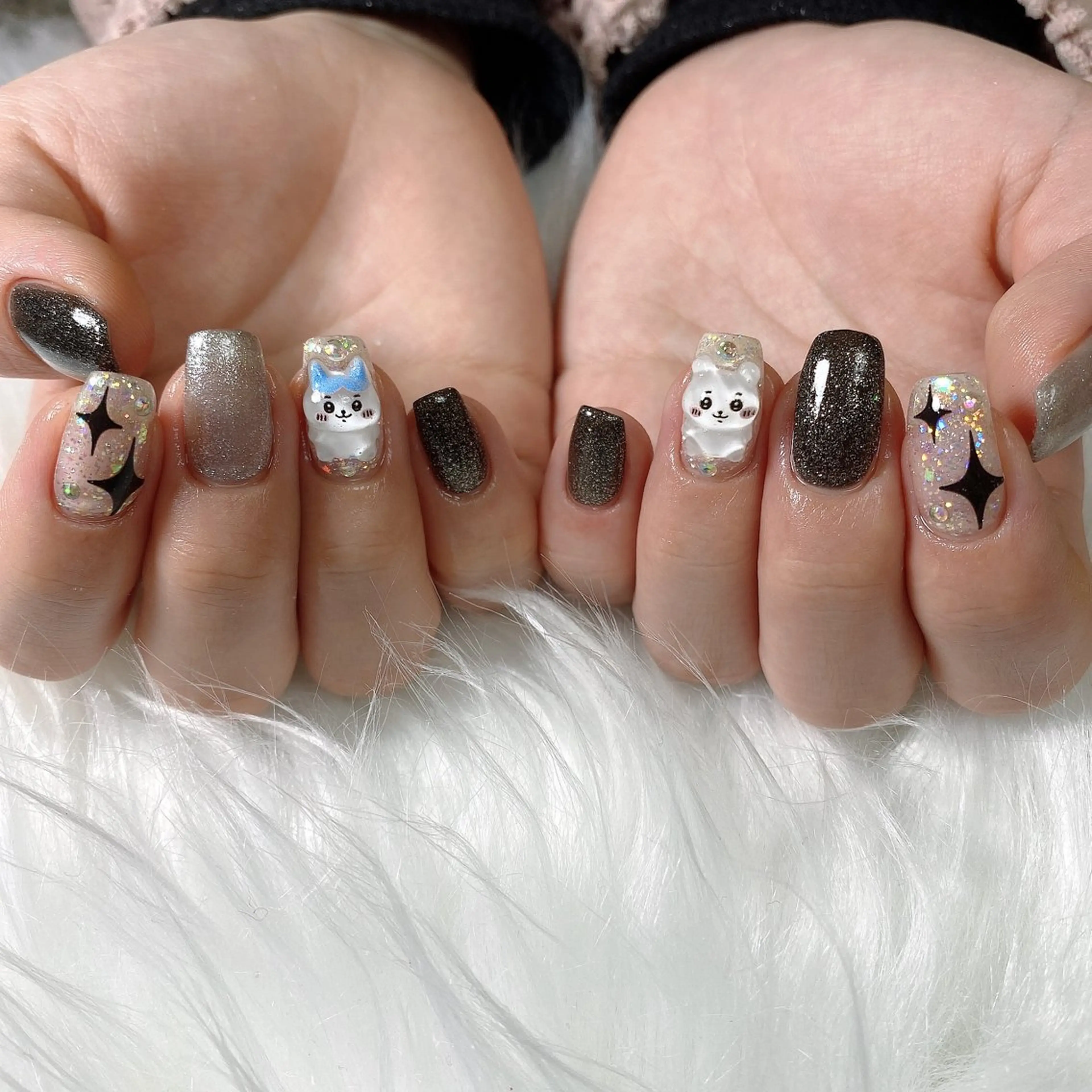 ミディアム 韓国風ヘア プライベートサロン nail miuのネイルデザイン