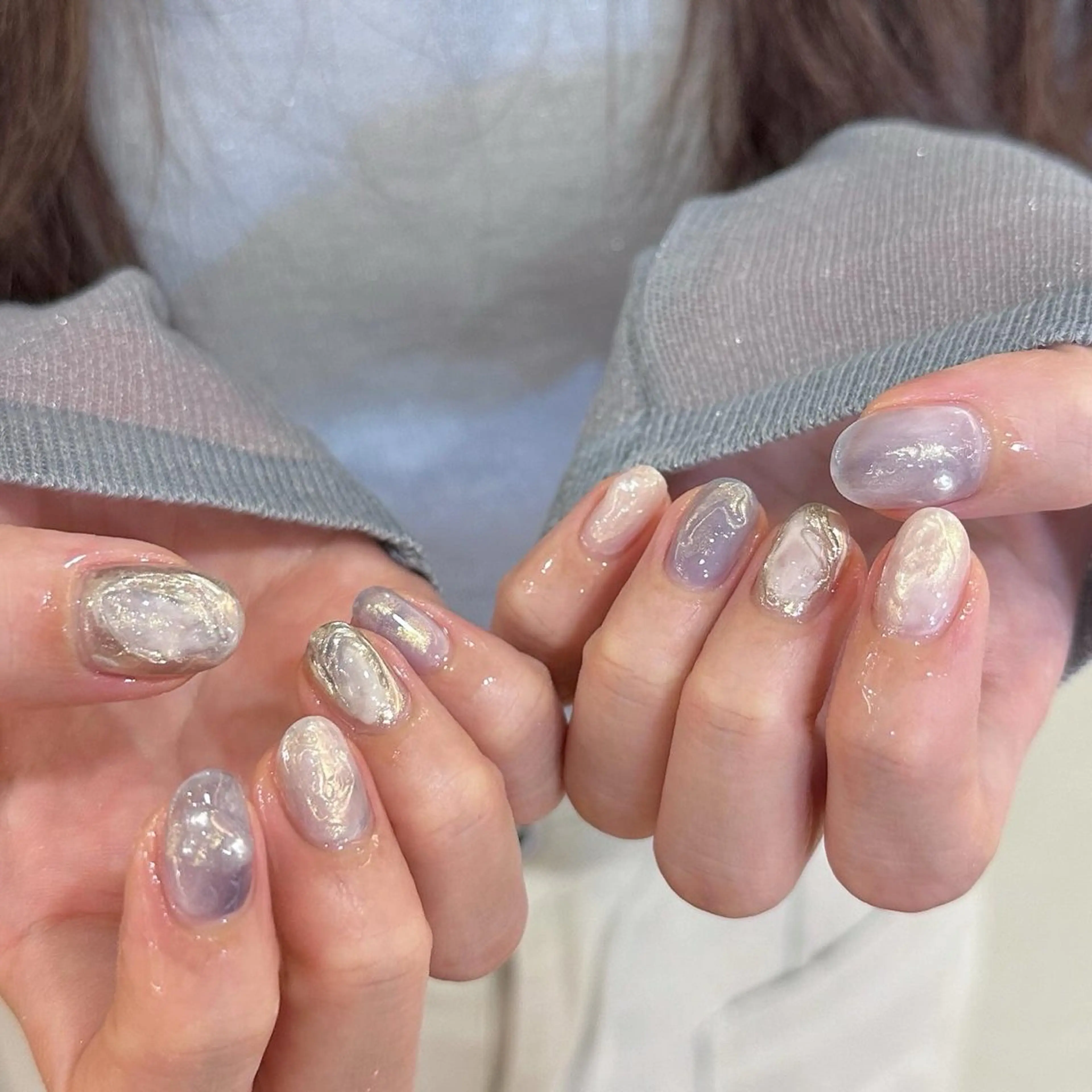 ネイル 𝕄𝕚𝕪𝕦🤍 自由が丘⌇パラジェルのネイルデザイン