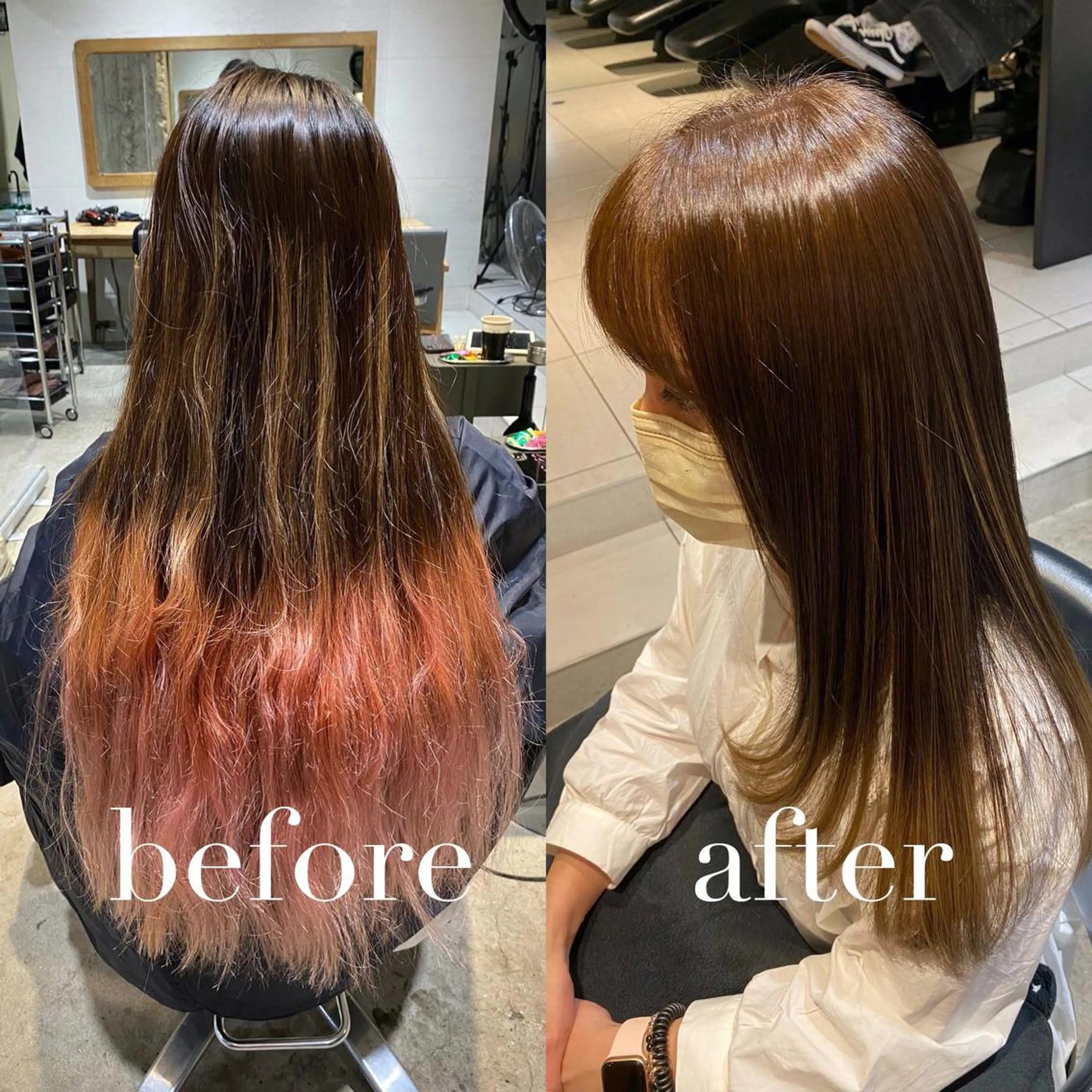 ロング カラー カット ヘアカラー トリートメント 髪質改善🌈縮毛矯正 荻原　達矢のヘアスタイル