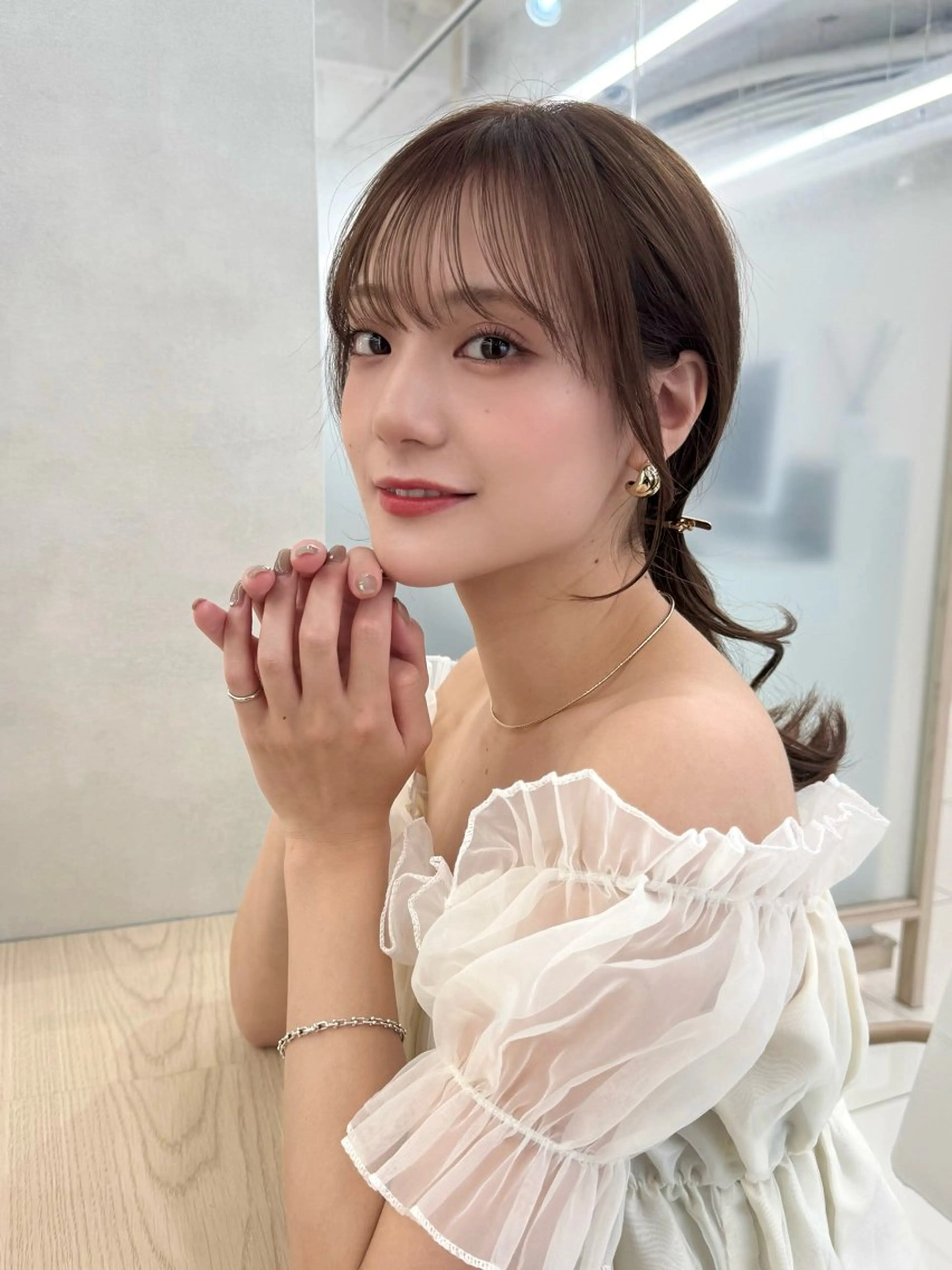 【🎀平日限定クーポン🎀】カット＋ブリーチなしワンカラー 120分 #レイヤーカット #韓国ヘアの写真