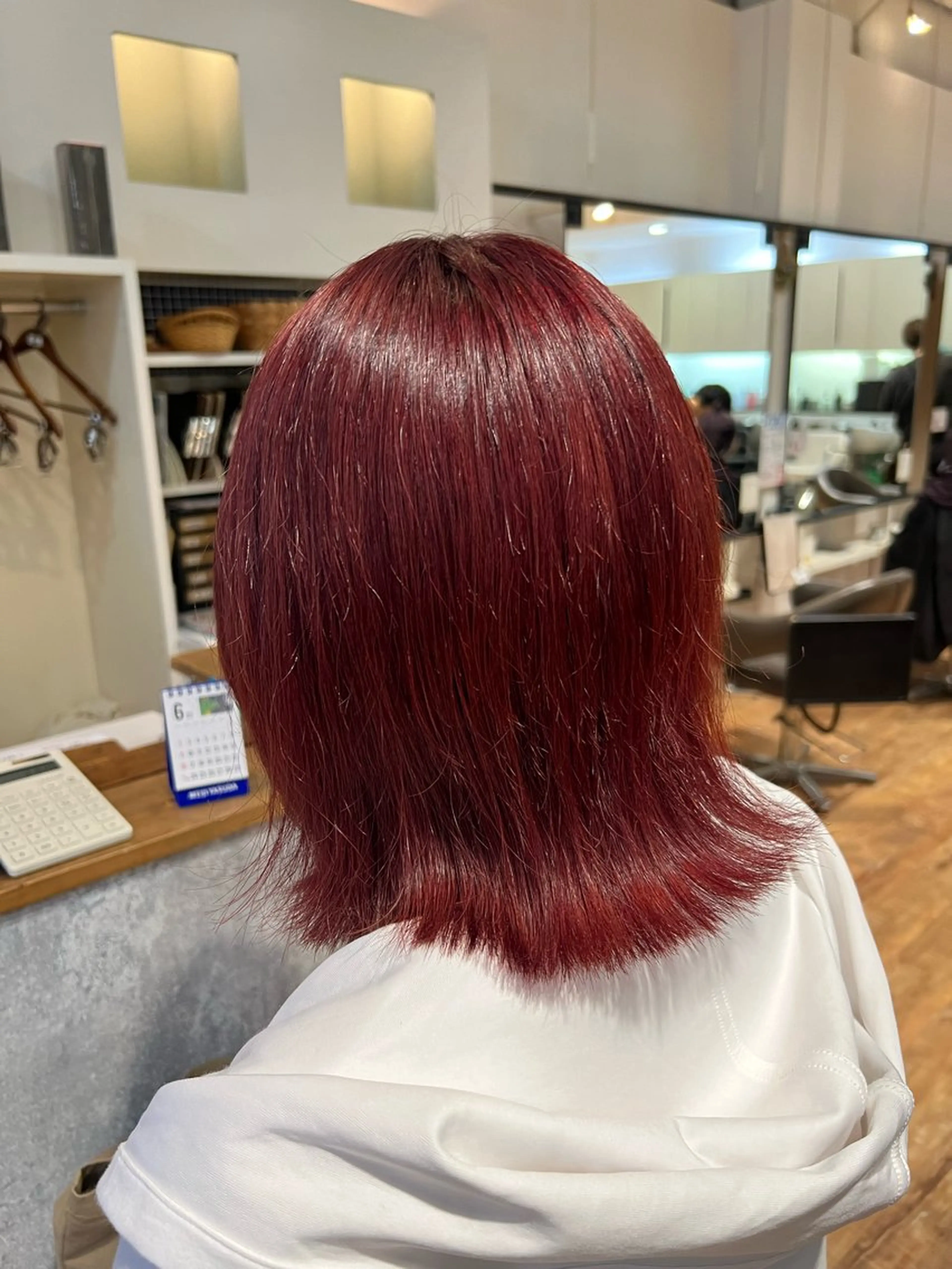カラー レッドカラー ヘアカラー トリートメント インナーカラー♡ Nanakoのヘアスタイル